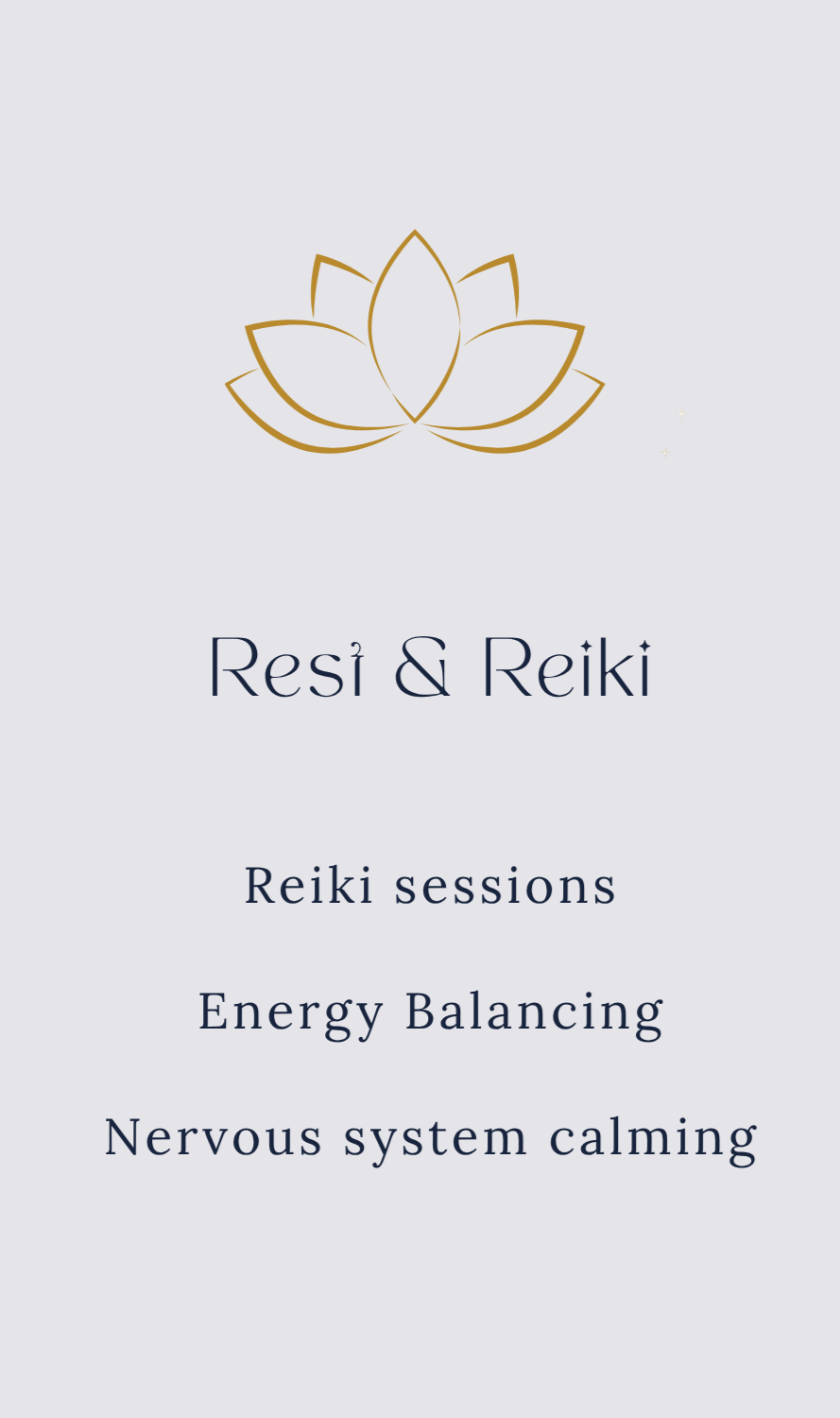 Gold line drawing of a lotus flower. Rest and Reiki: Reiki sessions, energy balancing, and nervous system calming. Sheri's Place, Sherwood Park.