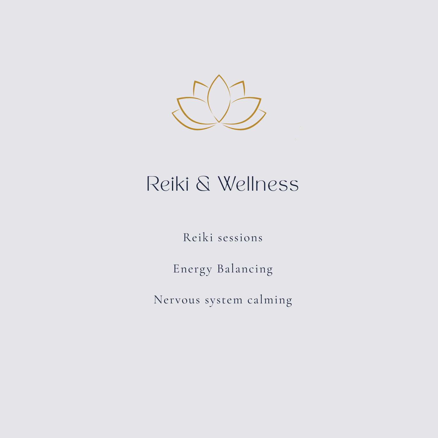 Reiki and Wellness services infographic: Reiki sessions, energy balancing, nervous system calming — Sheri's Place, Sherwood Park