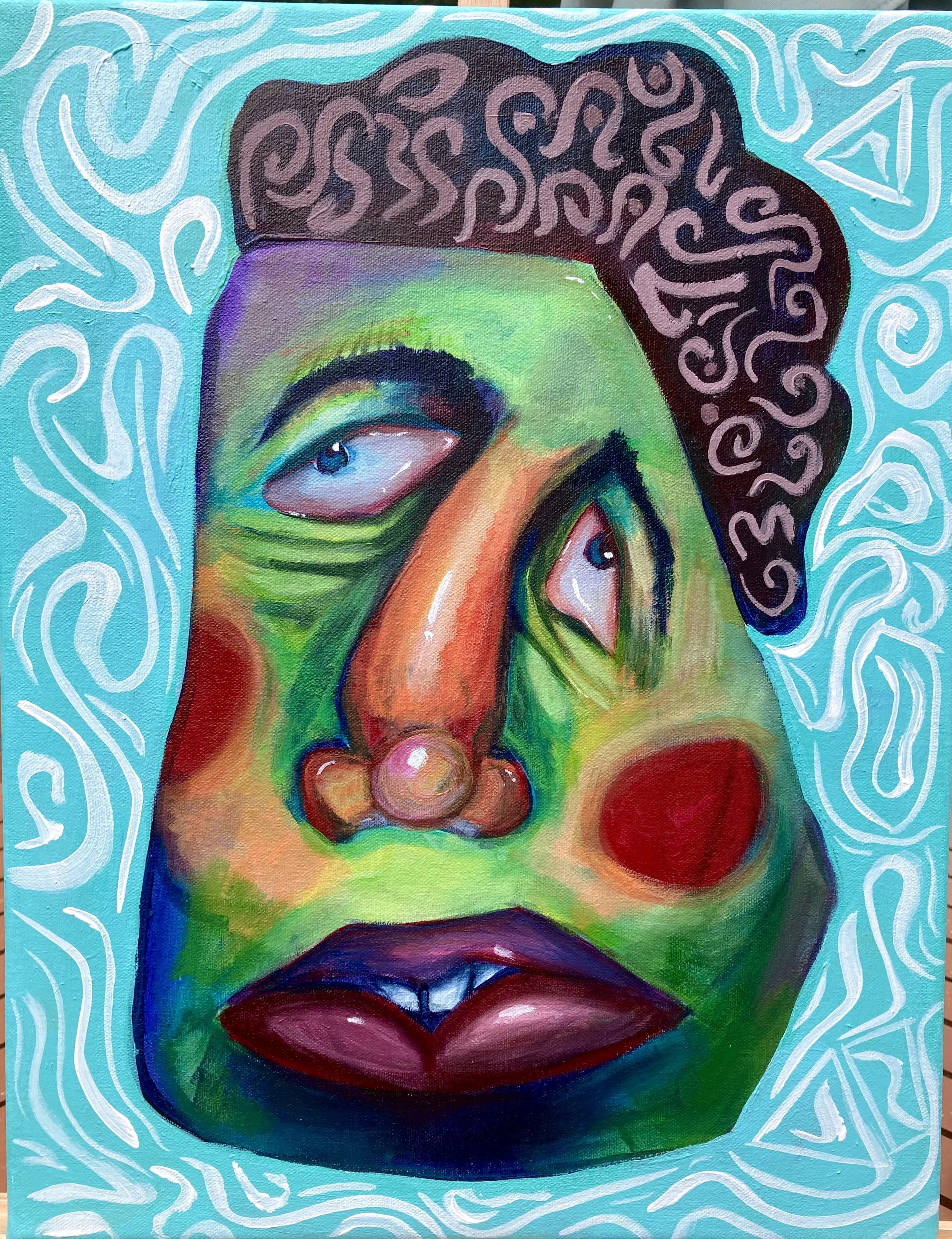 Acrylic and gauche on canvas