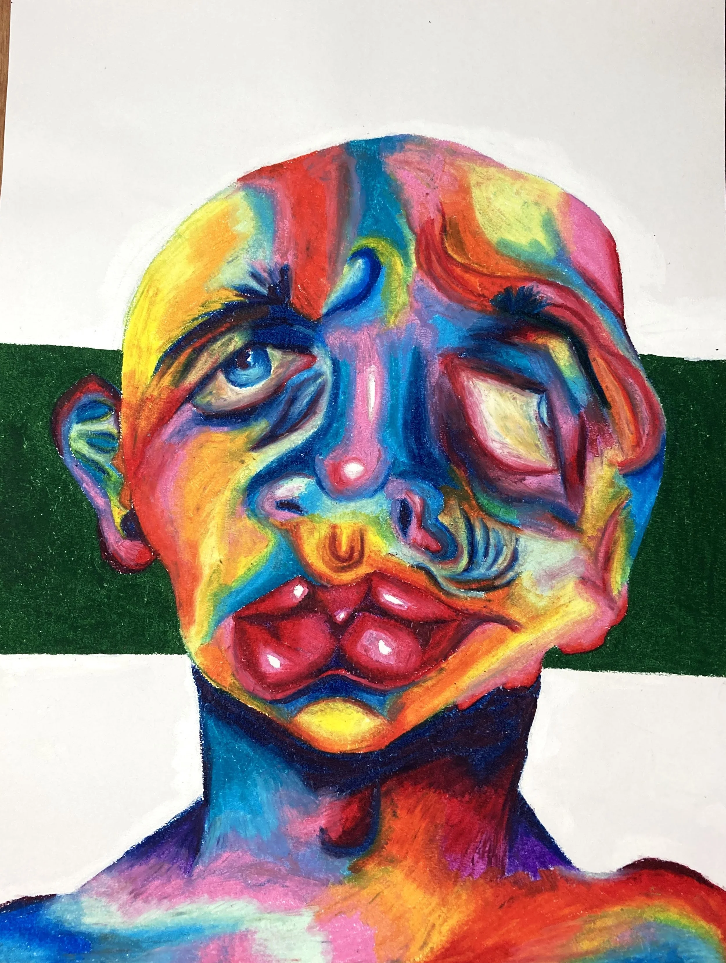 Oil pastel on paper