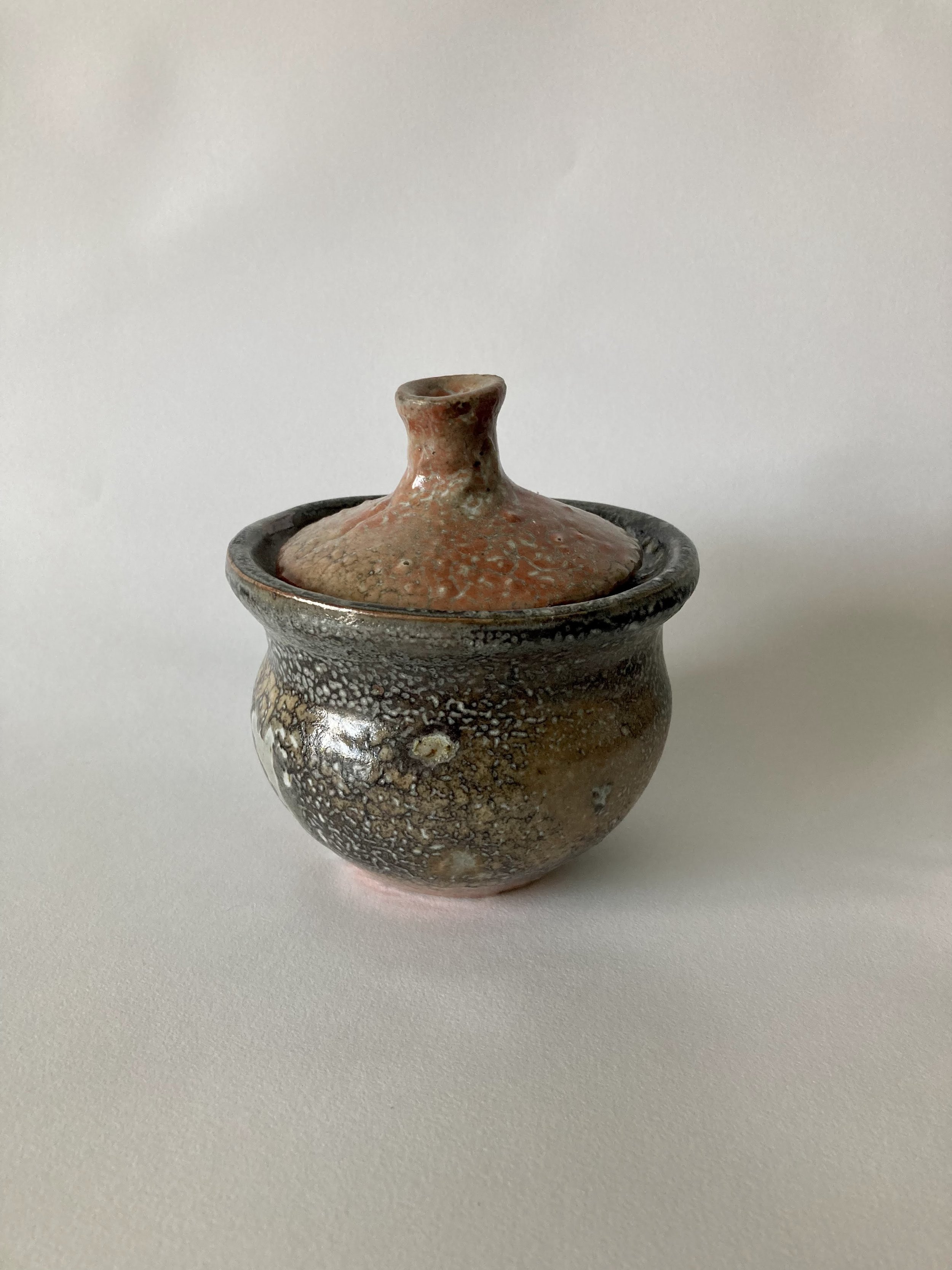 earthenware lidded vessel