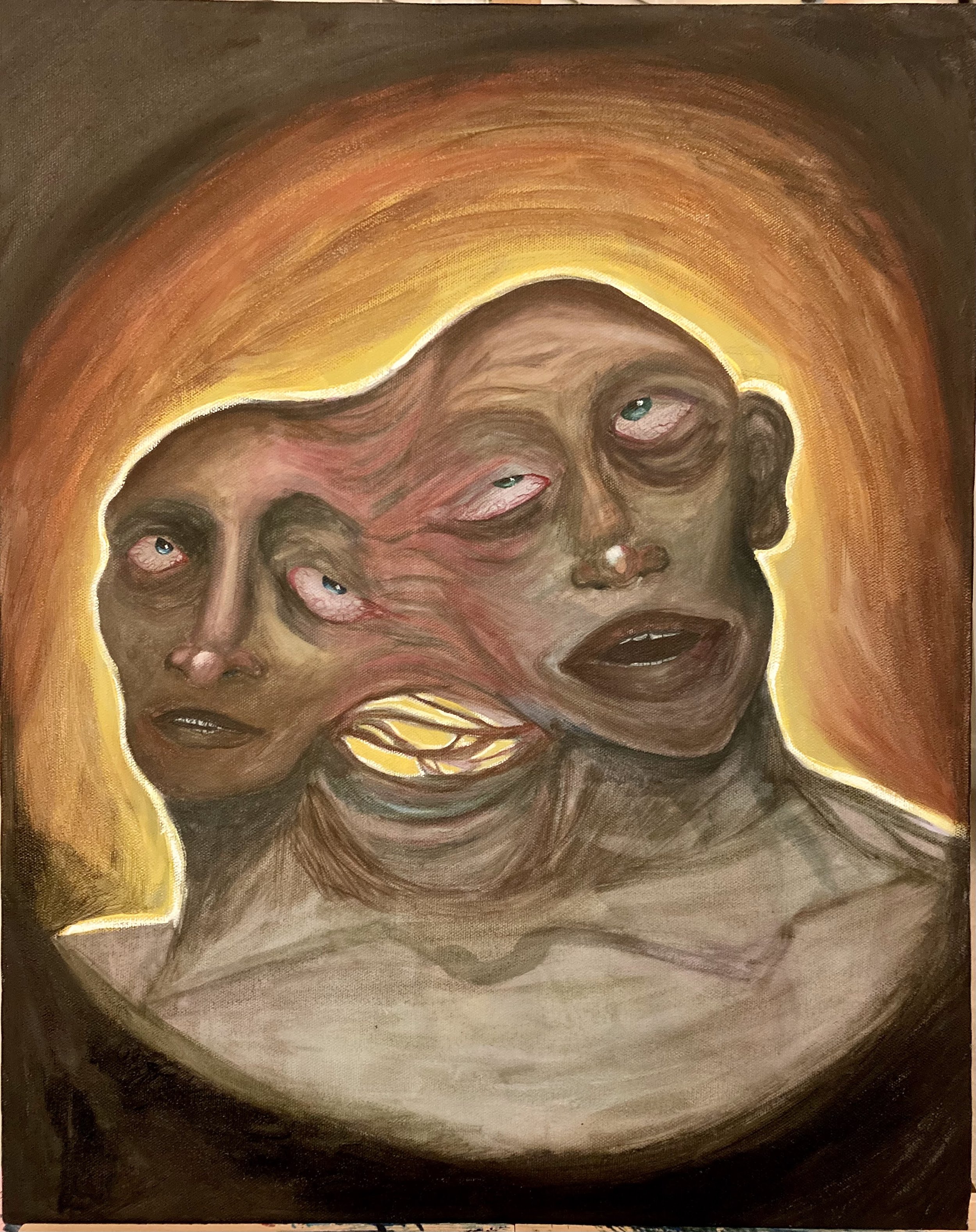 Acrylic and gauche on canvas