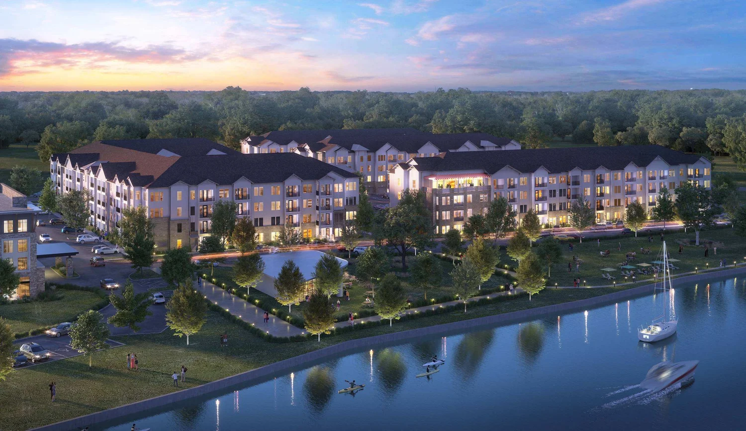 The Lofts at Lakeview overlooking Lake Granbury