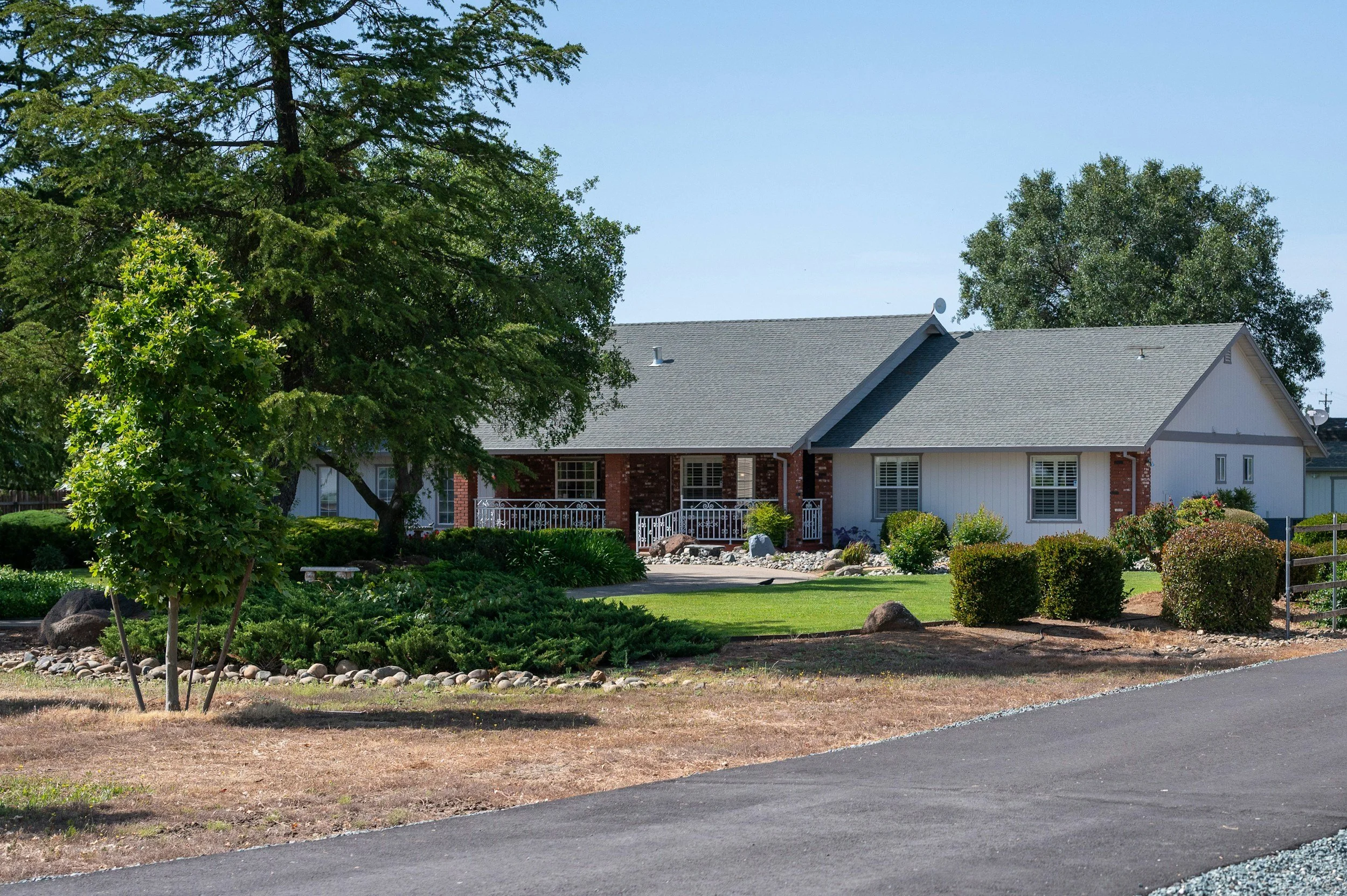 Ordinary brick ranch-style house