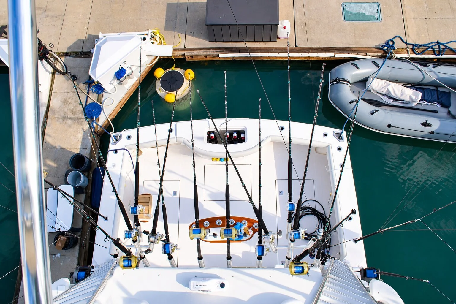 Rods rigged in the cockpit
