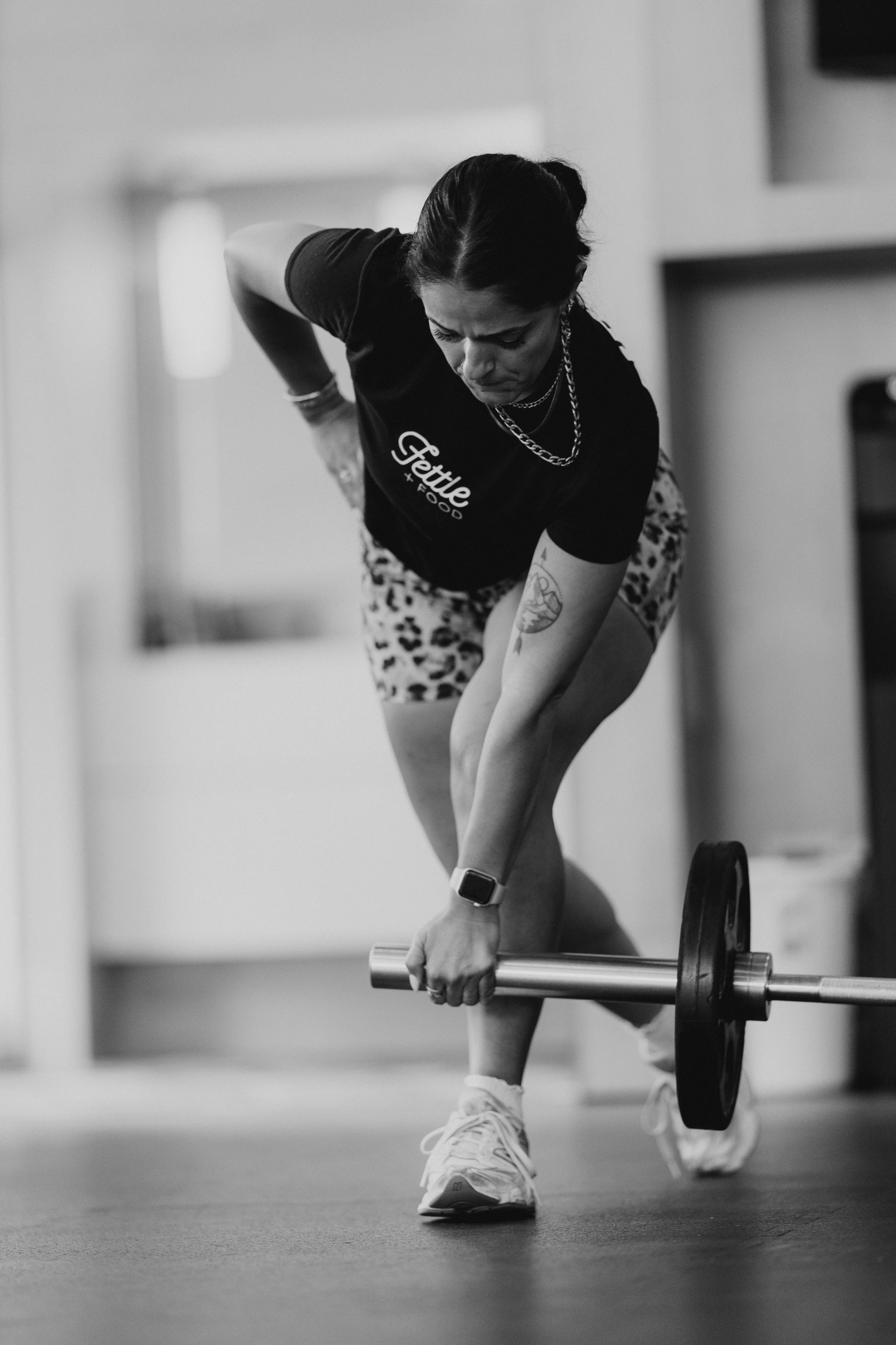 Olivia (Liv) Rahal lifting at the gym