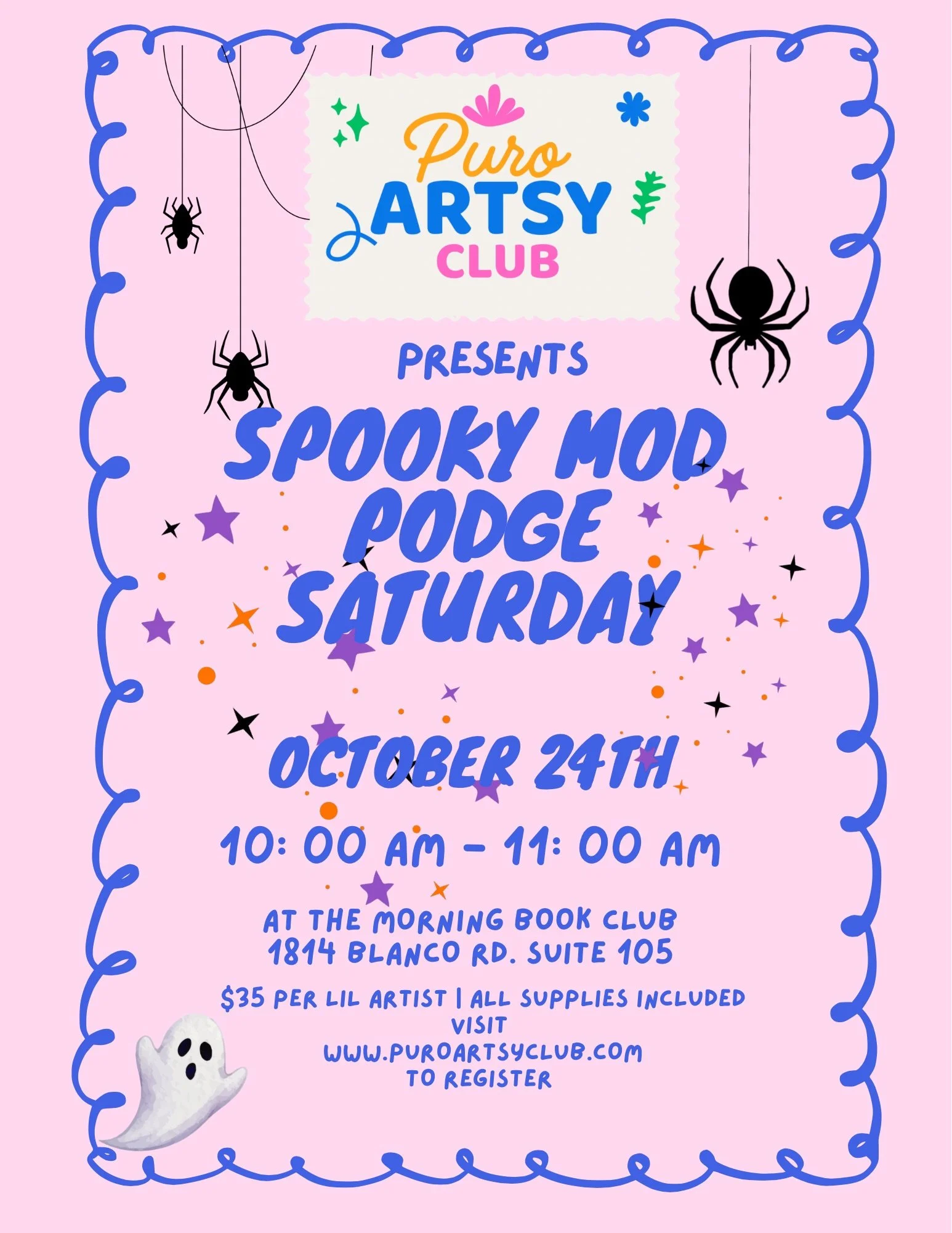 Spooky Mod Podge Saturday, 10/24/26