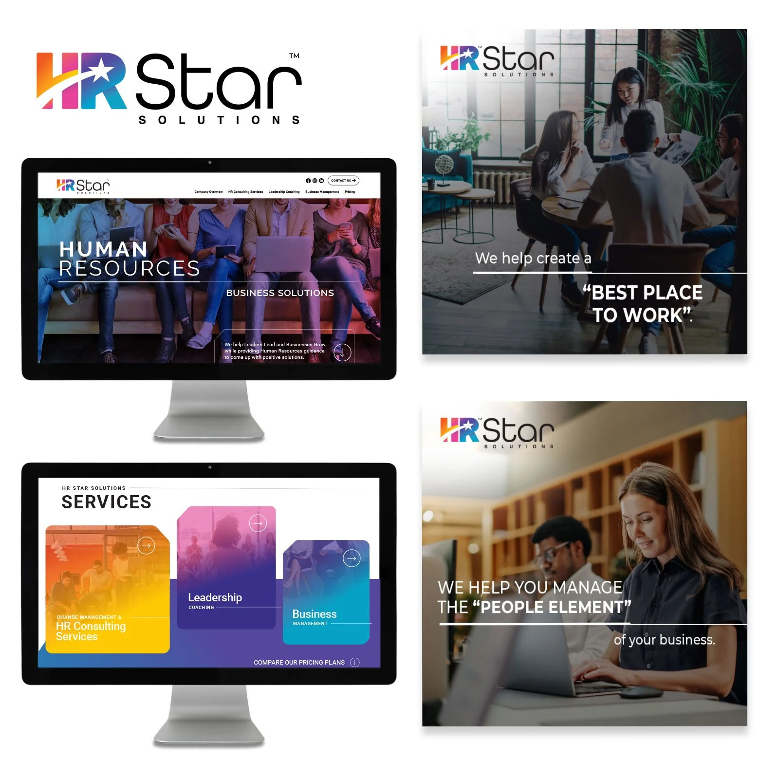 HR Star Solutions / Website Design / Logo / Social Media