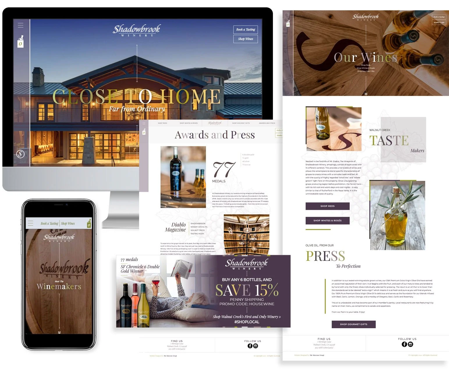 Shadowbrook Winery /  Web Design / Marketing