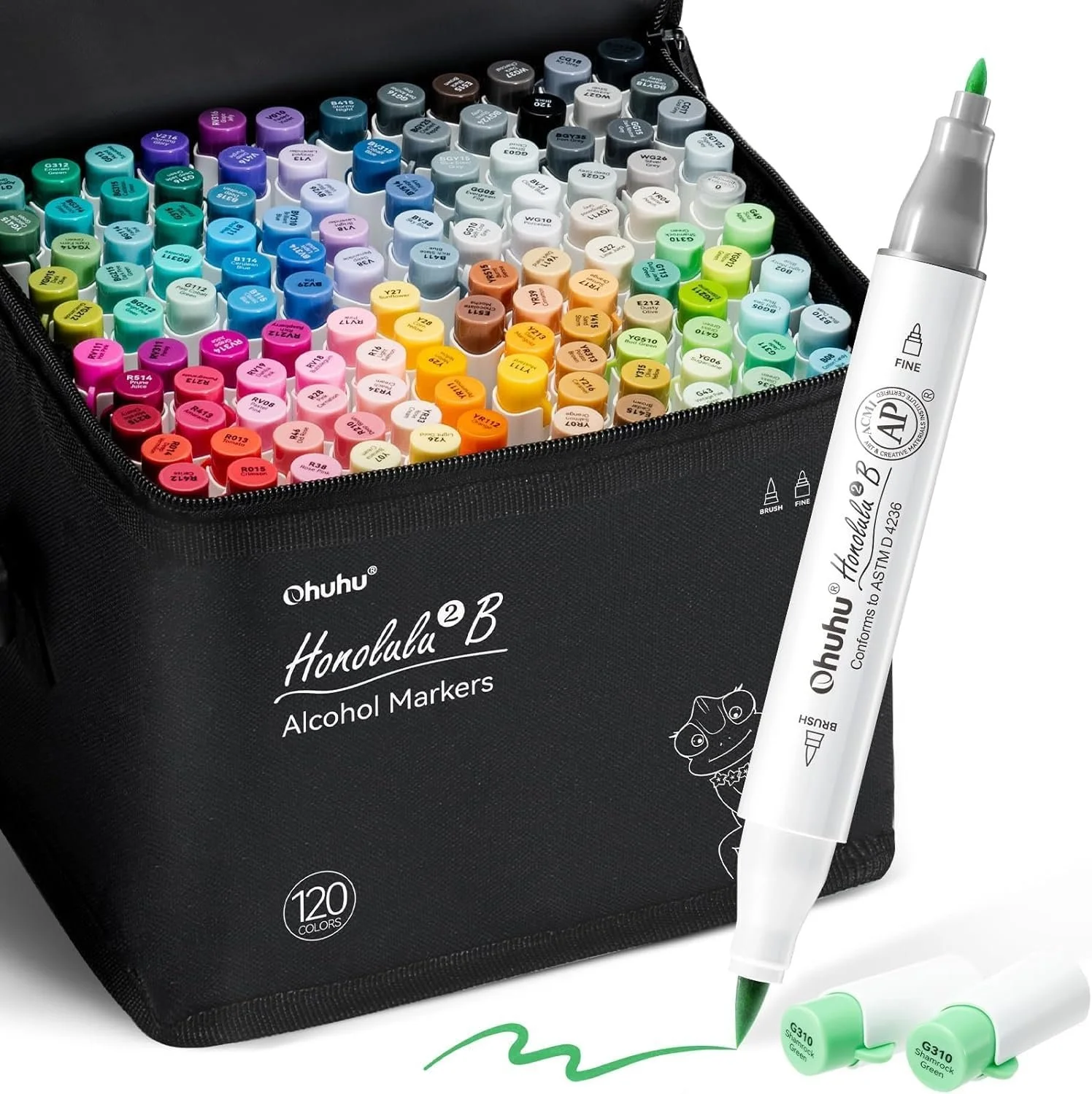 Ohuhu brush fine 120 markers