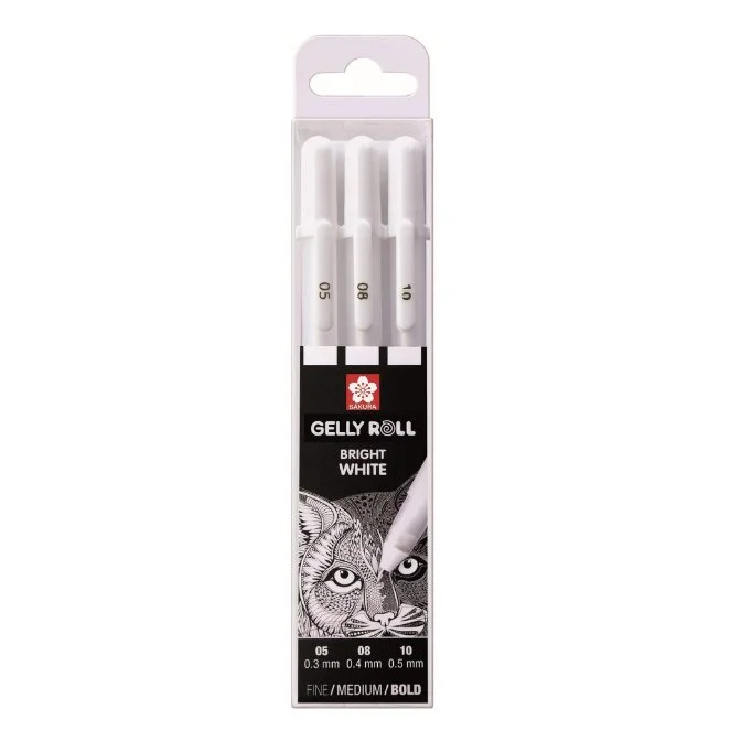 White gel pens
