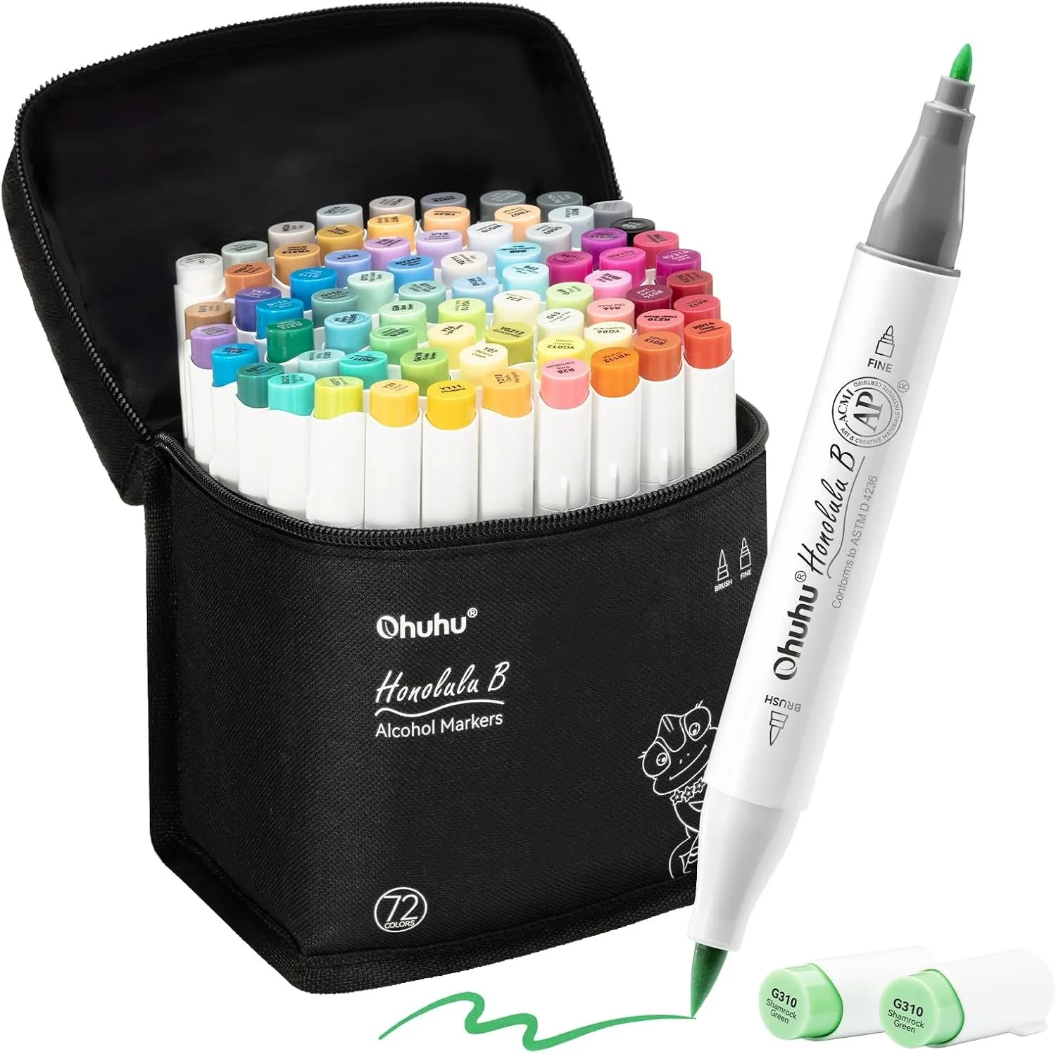Ohuhu brush fine 72 markers