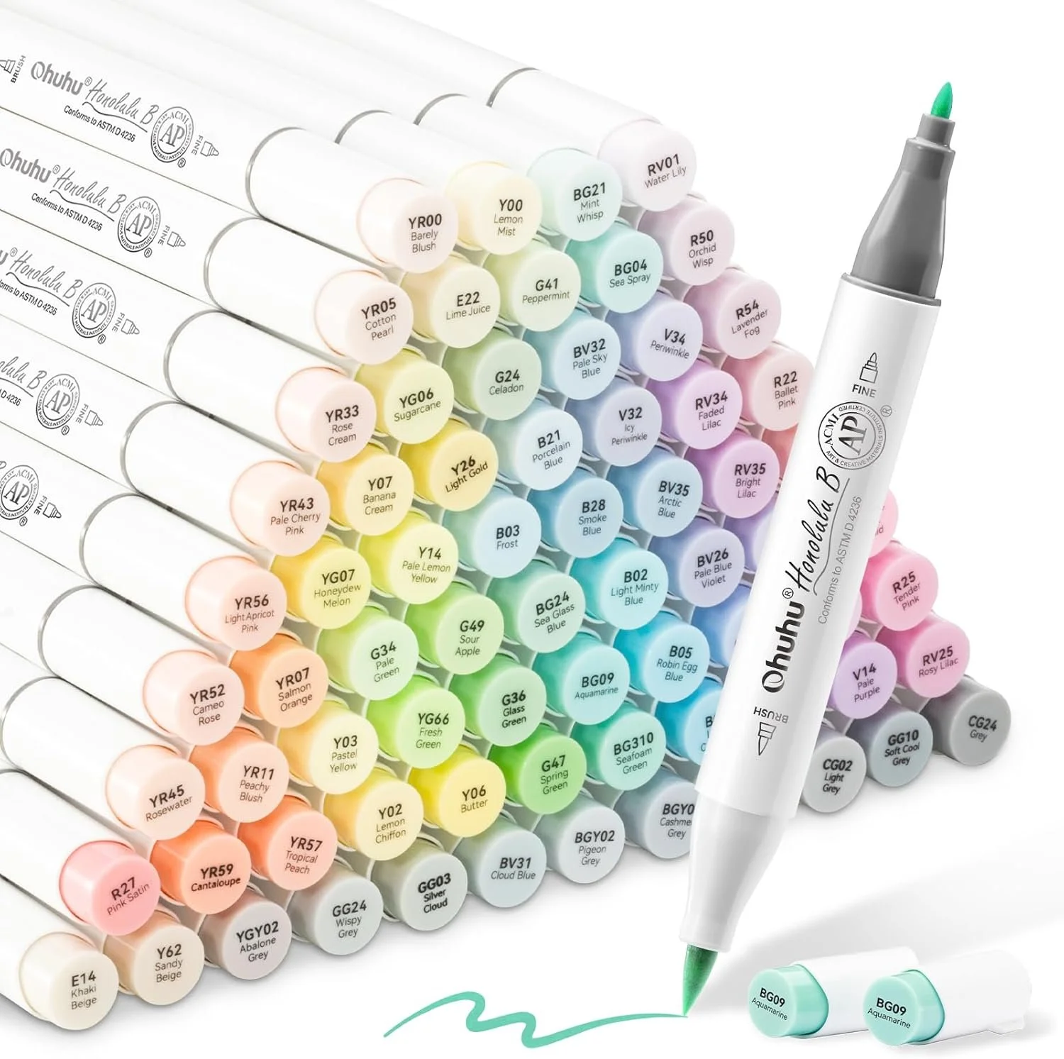 Ohuhu brush fine 96 pastel