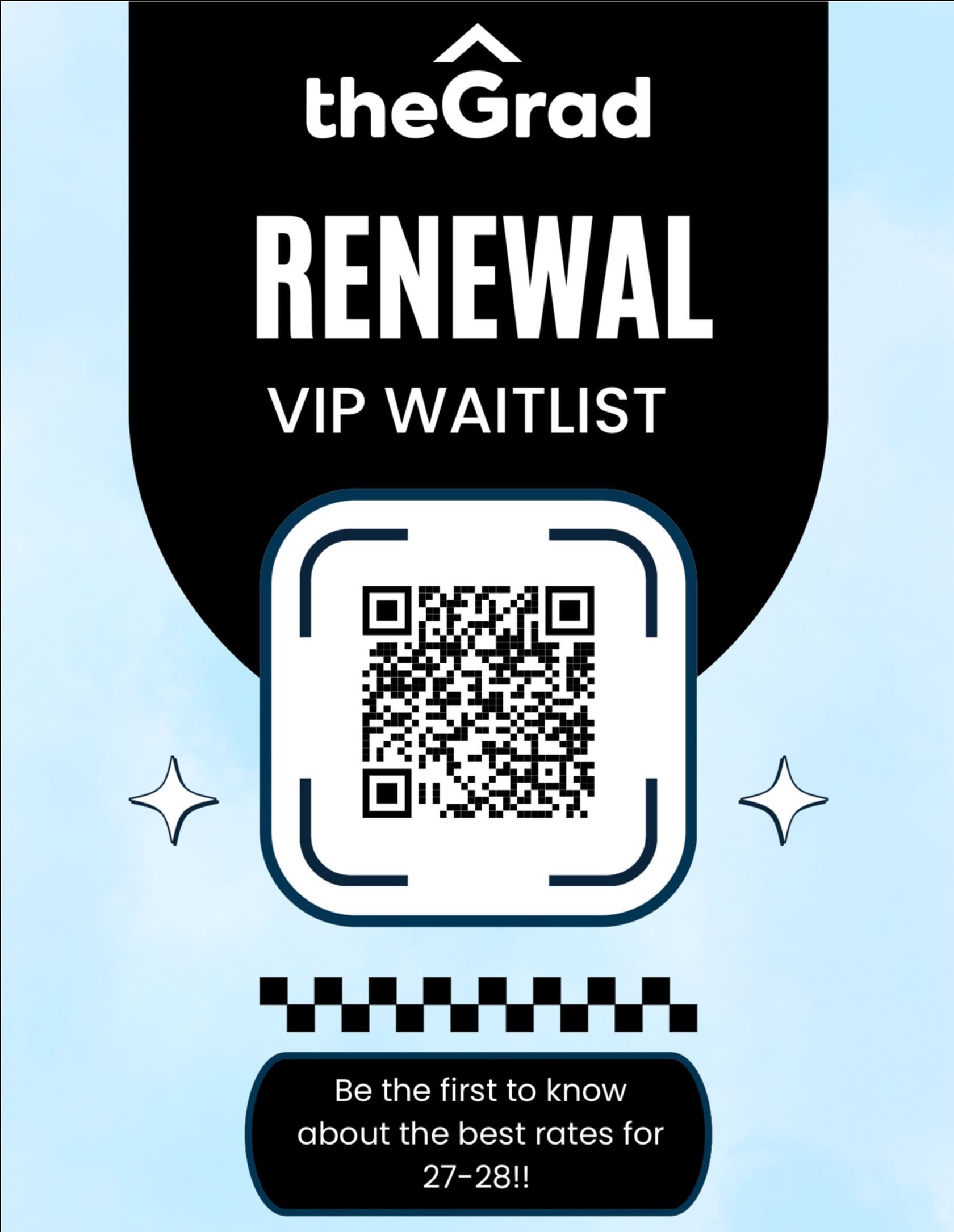 🏡✨ RENEWALS ARE STARTING AT THE GRAD!!! 

The time to secure your spot for the 2027&ndash;2028 school year is almost here, and we&rsquo;re giving our VIP waitlist the inside scoop! 👀🔑

💎 Be the FIRST to know about our best renewal rates for 27&nd
