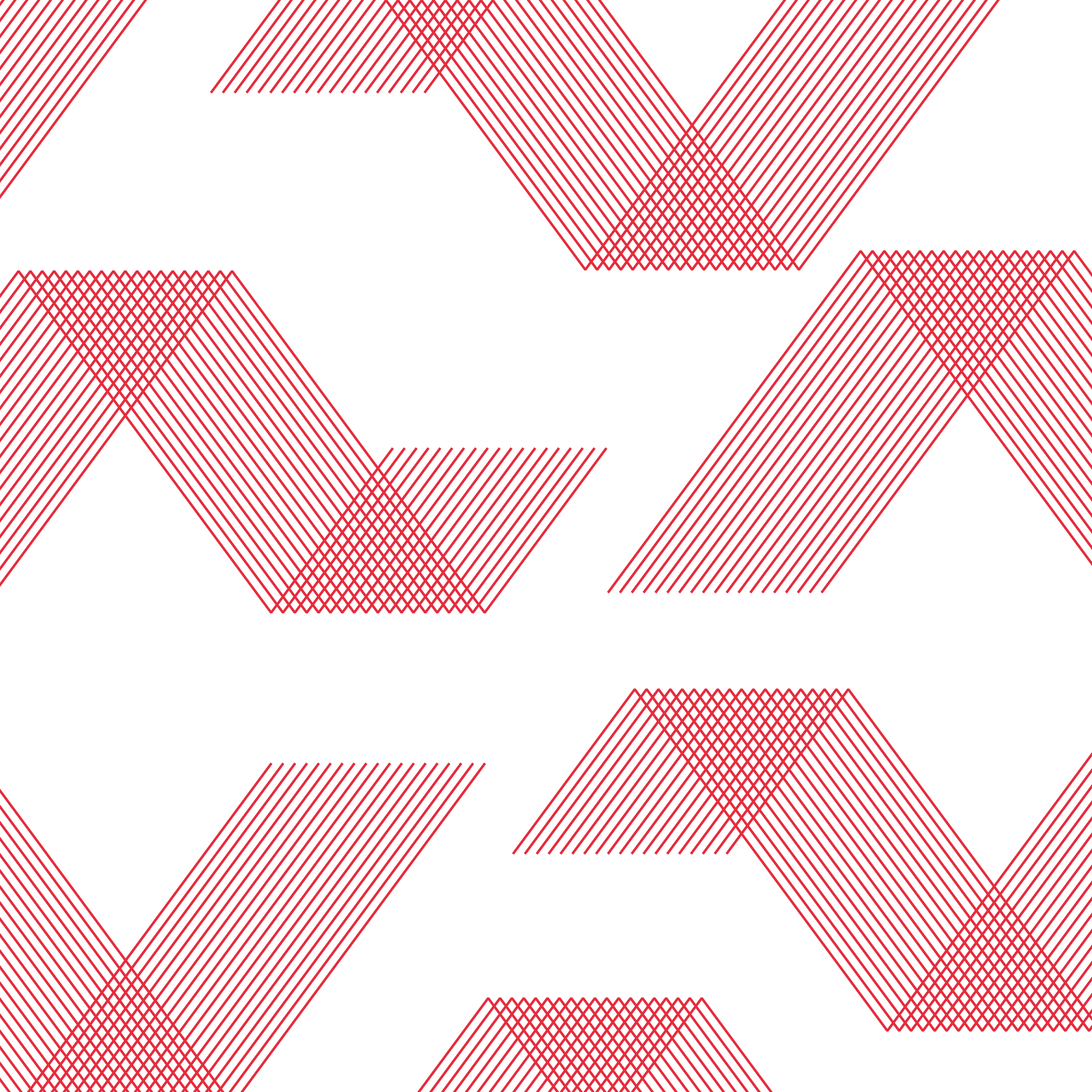 Abstract digital design with red lines forming geometric patterns on a black background.