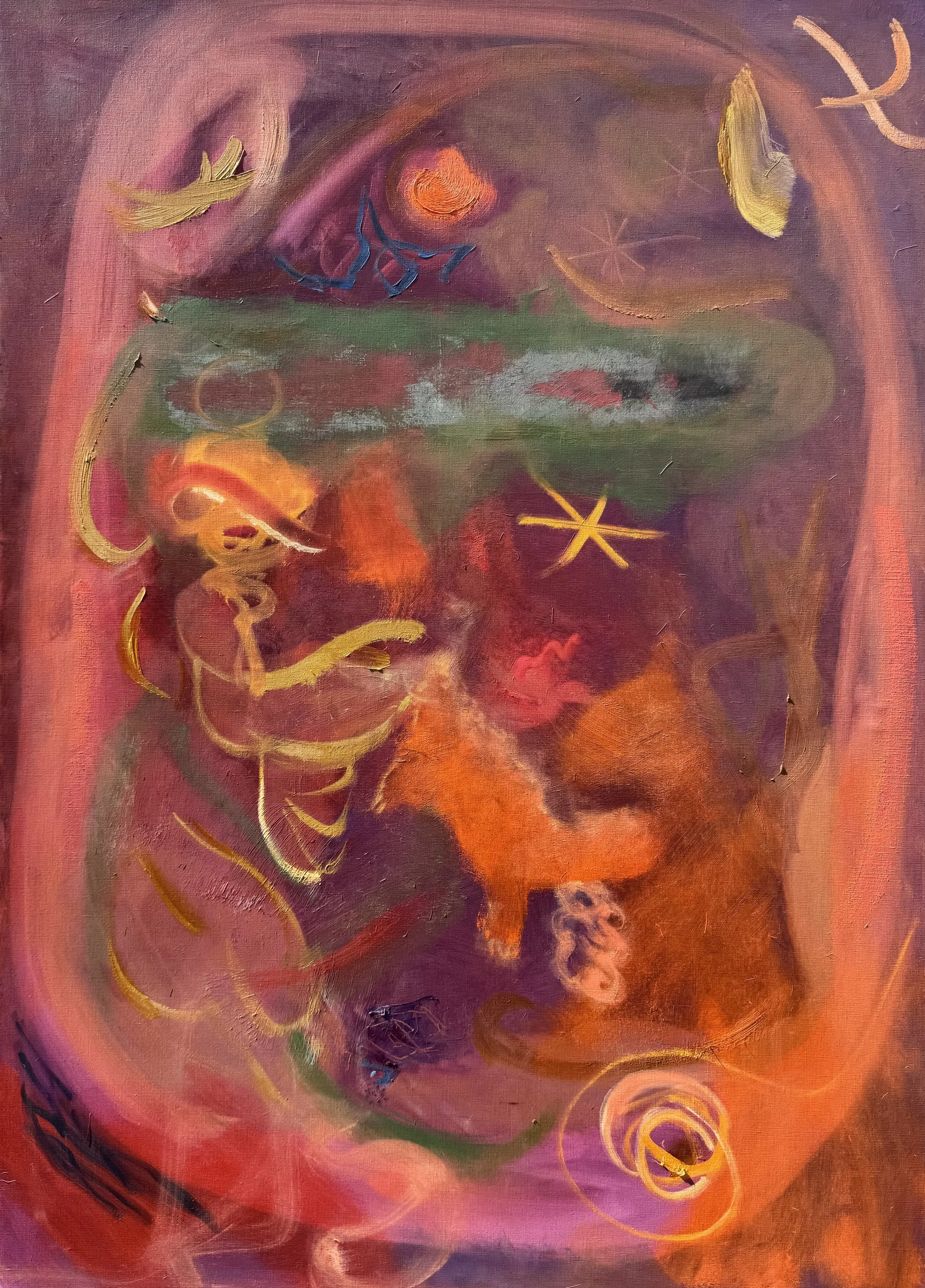 All Creatures Dream, 42" x 30", oil on linen, 2022