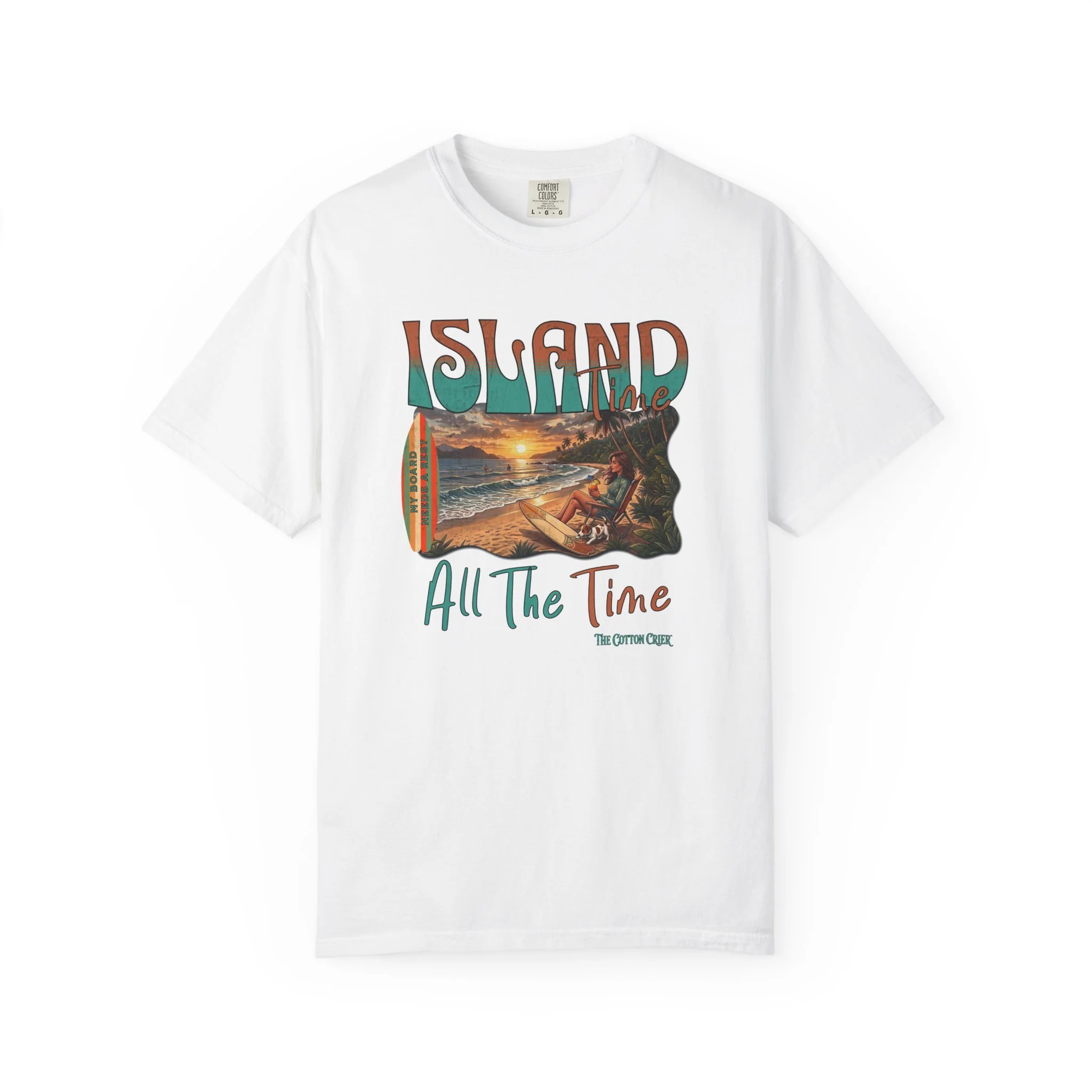 Island Time Surfer Girl Graphic Tee Unisex