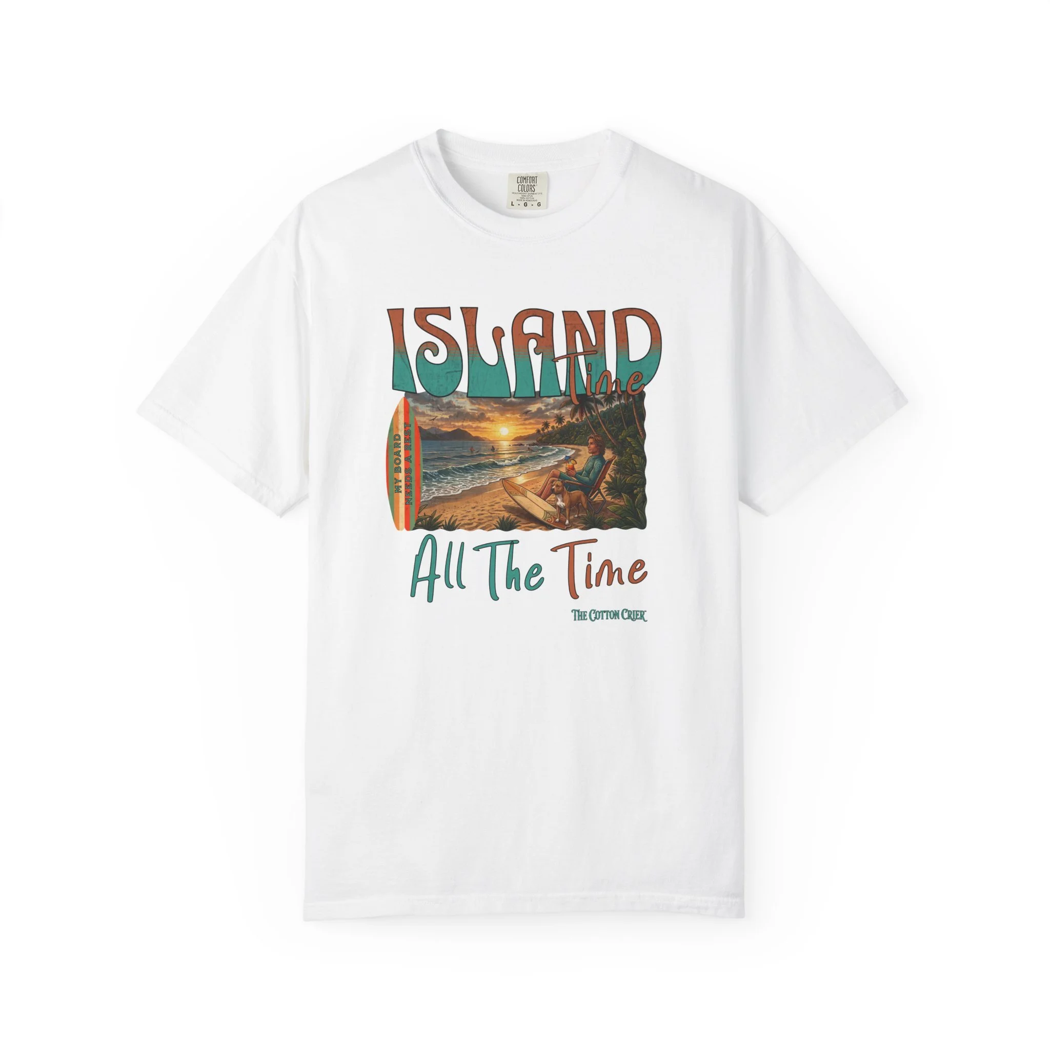 Island Time Surfer Guy Graphic Tee Unisex