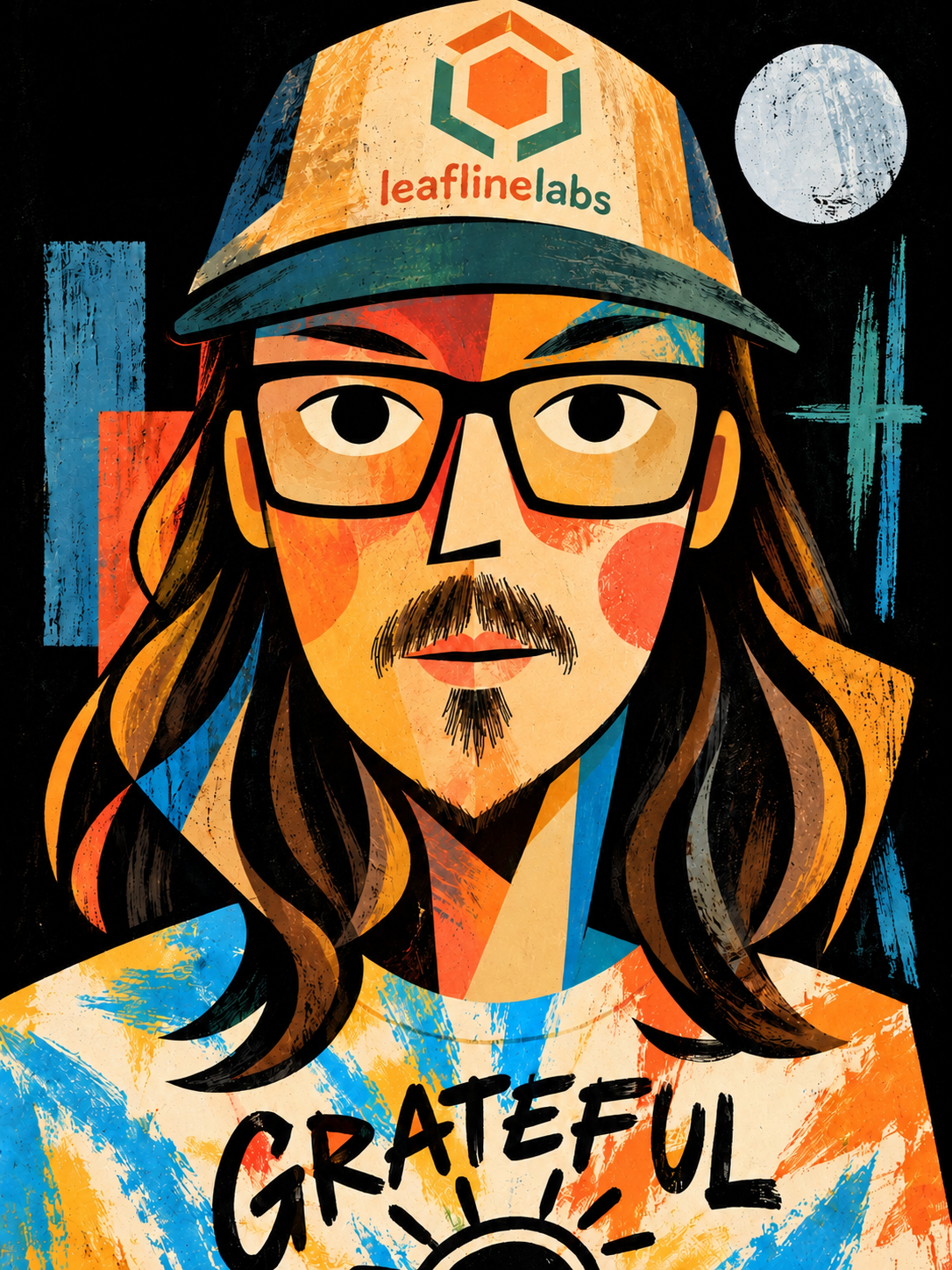 Illustrated portrait of Alex Graul