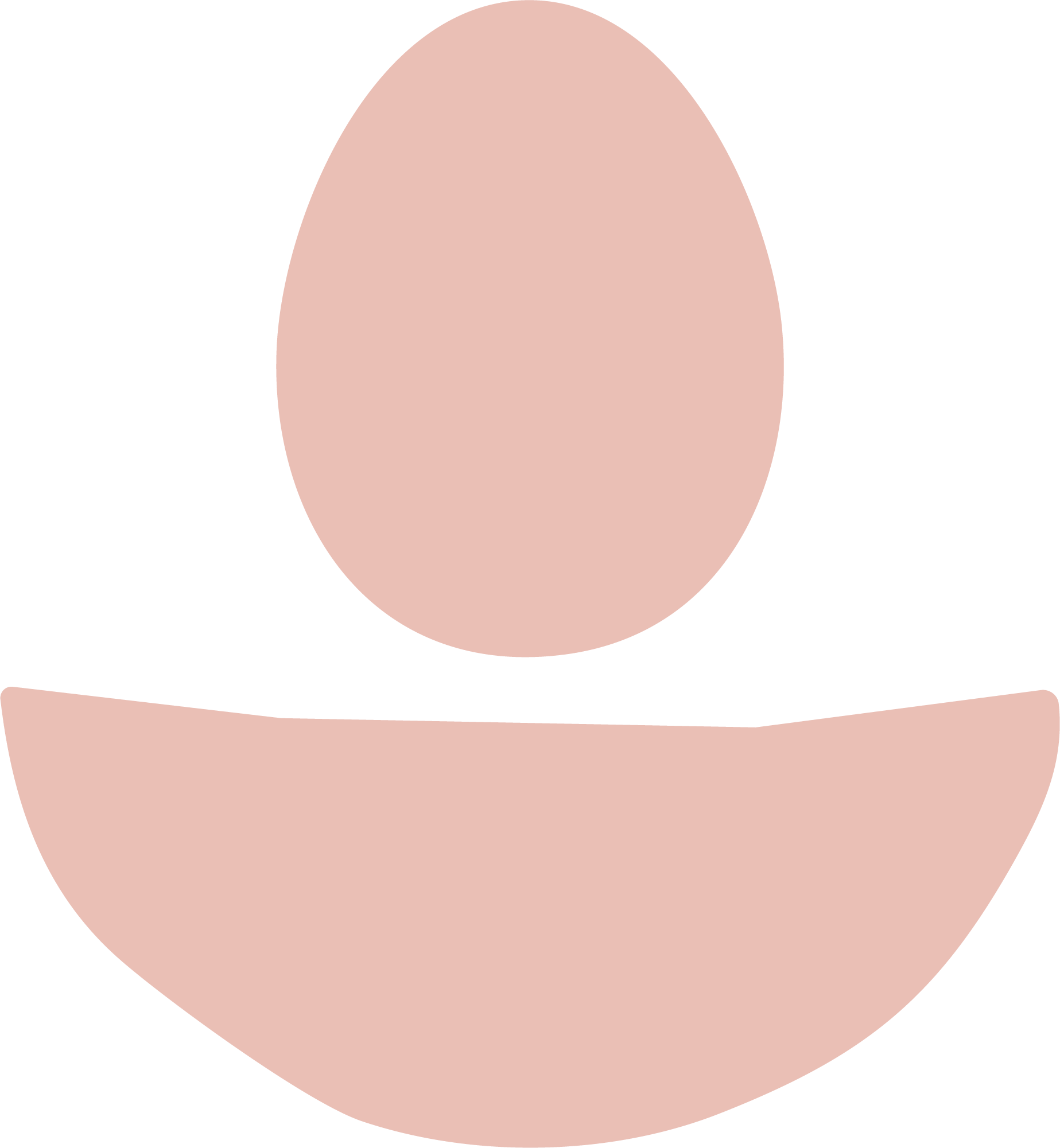 Simplified illustration of a woman with long hair, wearing a strapless top, smiling, in a minimalist flat design style with pastel colors.