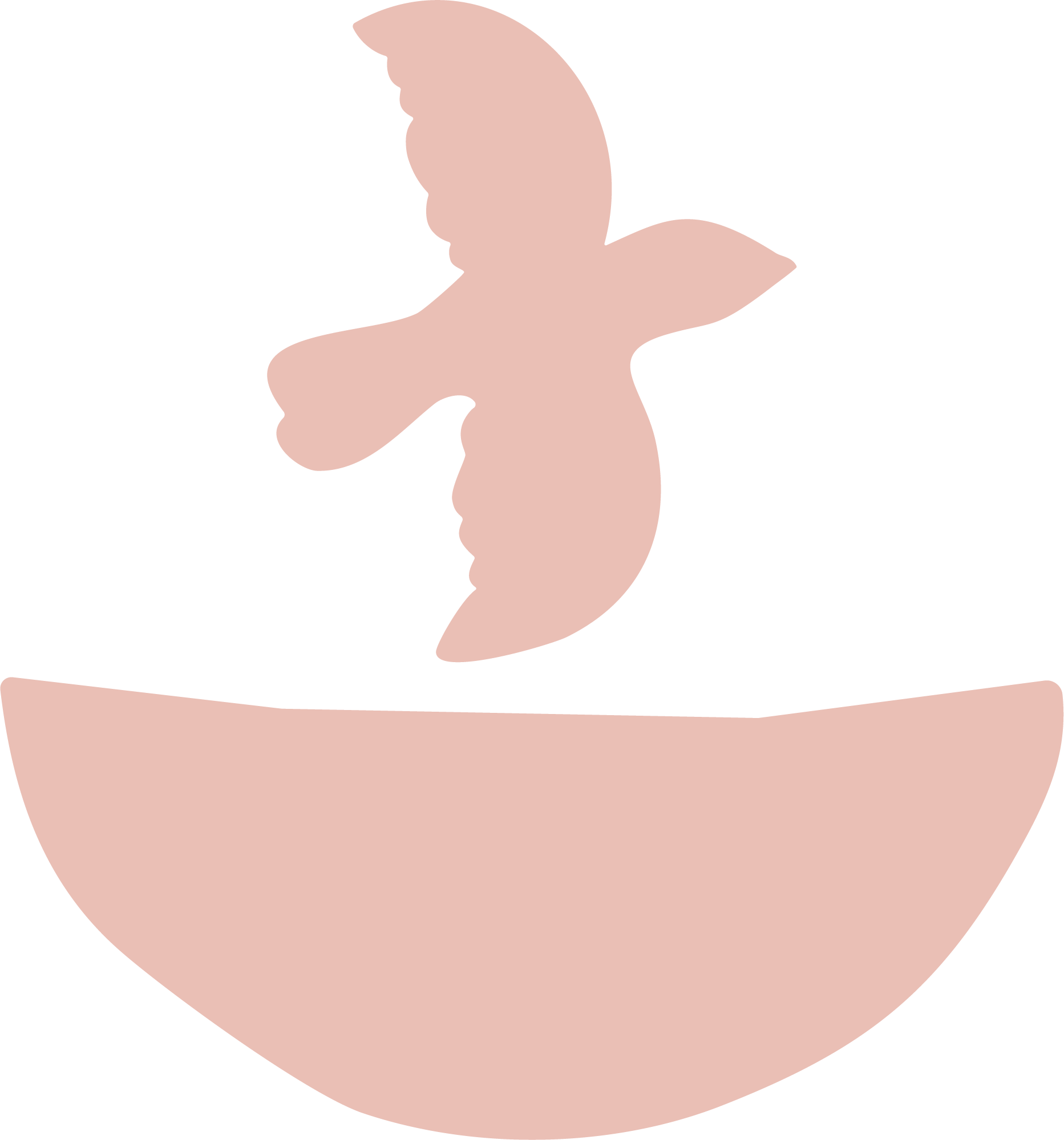 Silhouette of a woman with hair in a bun, lifting a dumbbell with her right arm.