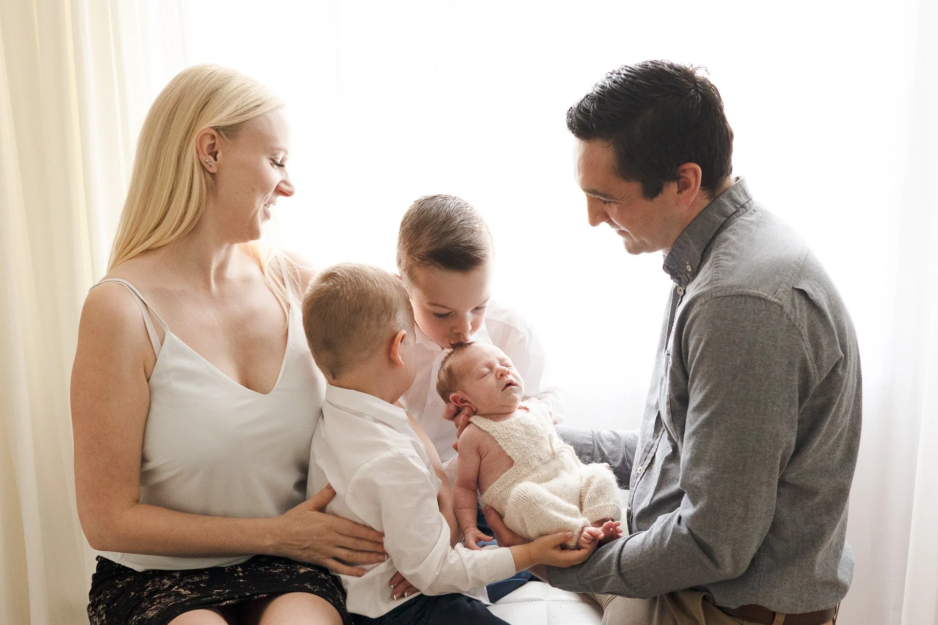 Family studio portrait session in Victoria BC.