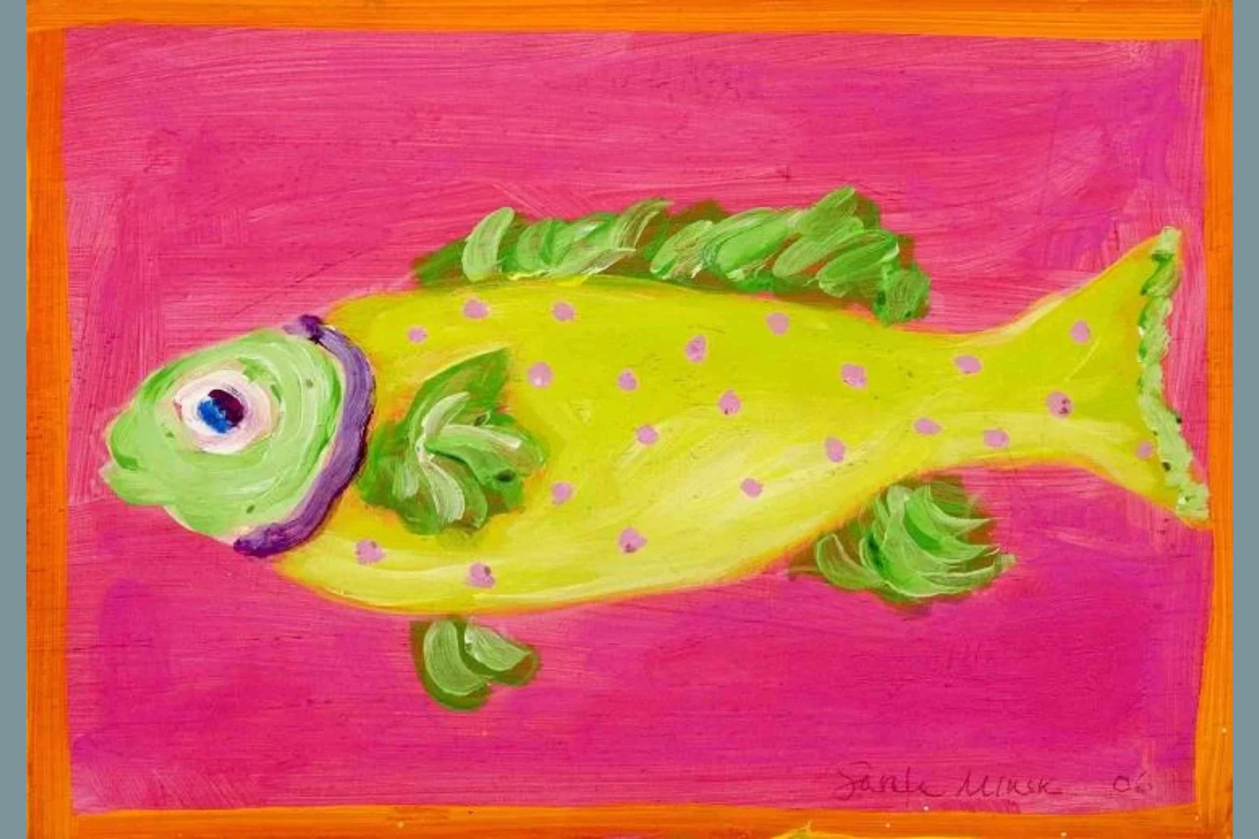Yellow Polka-Dot Fish Placemat