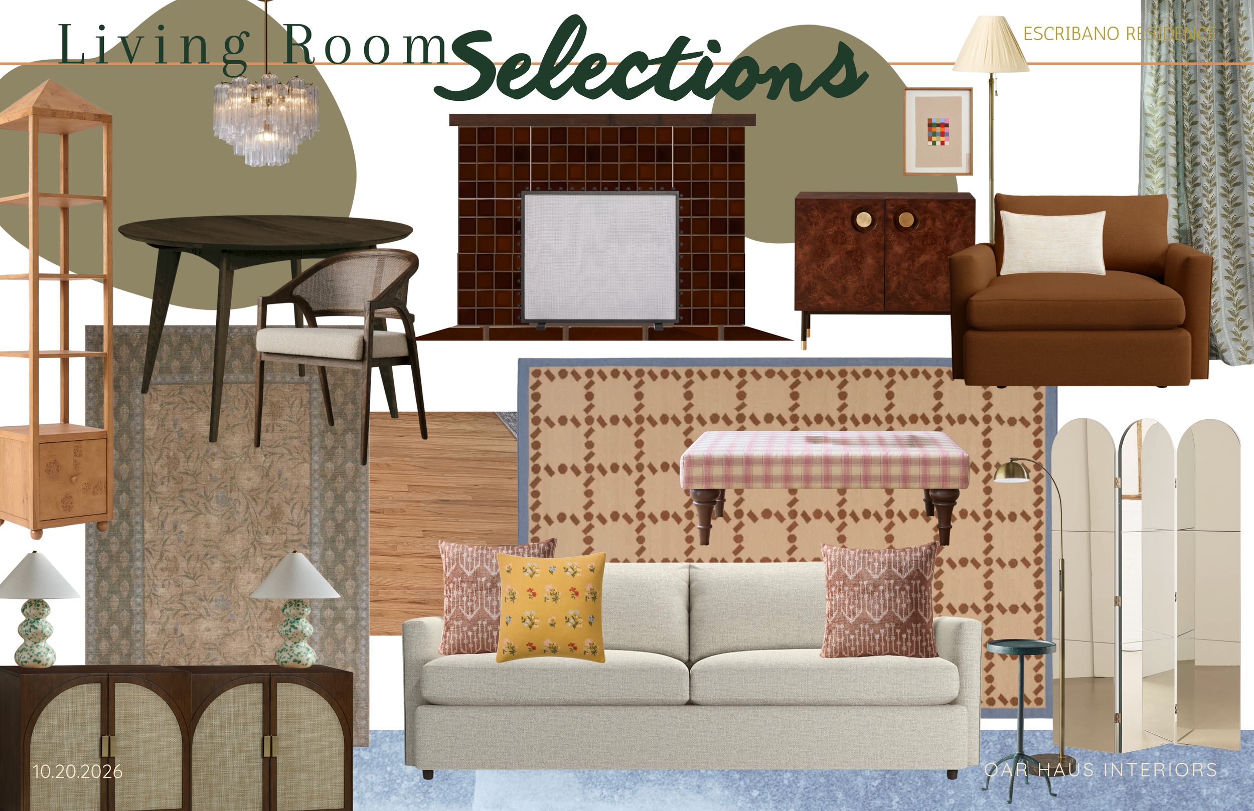 Living Room design board.