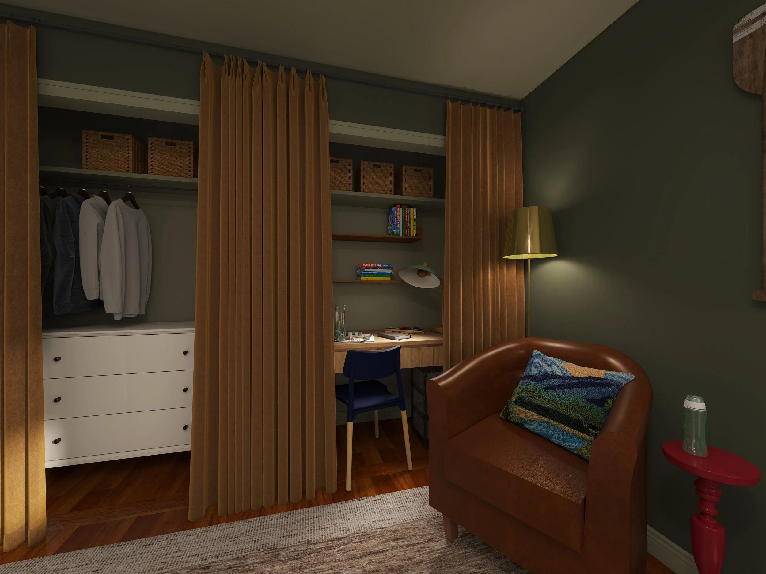 Bedroom rendering.