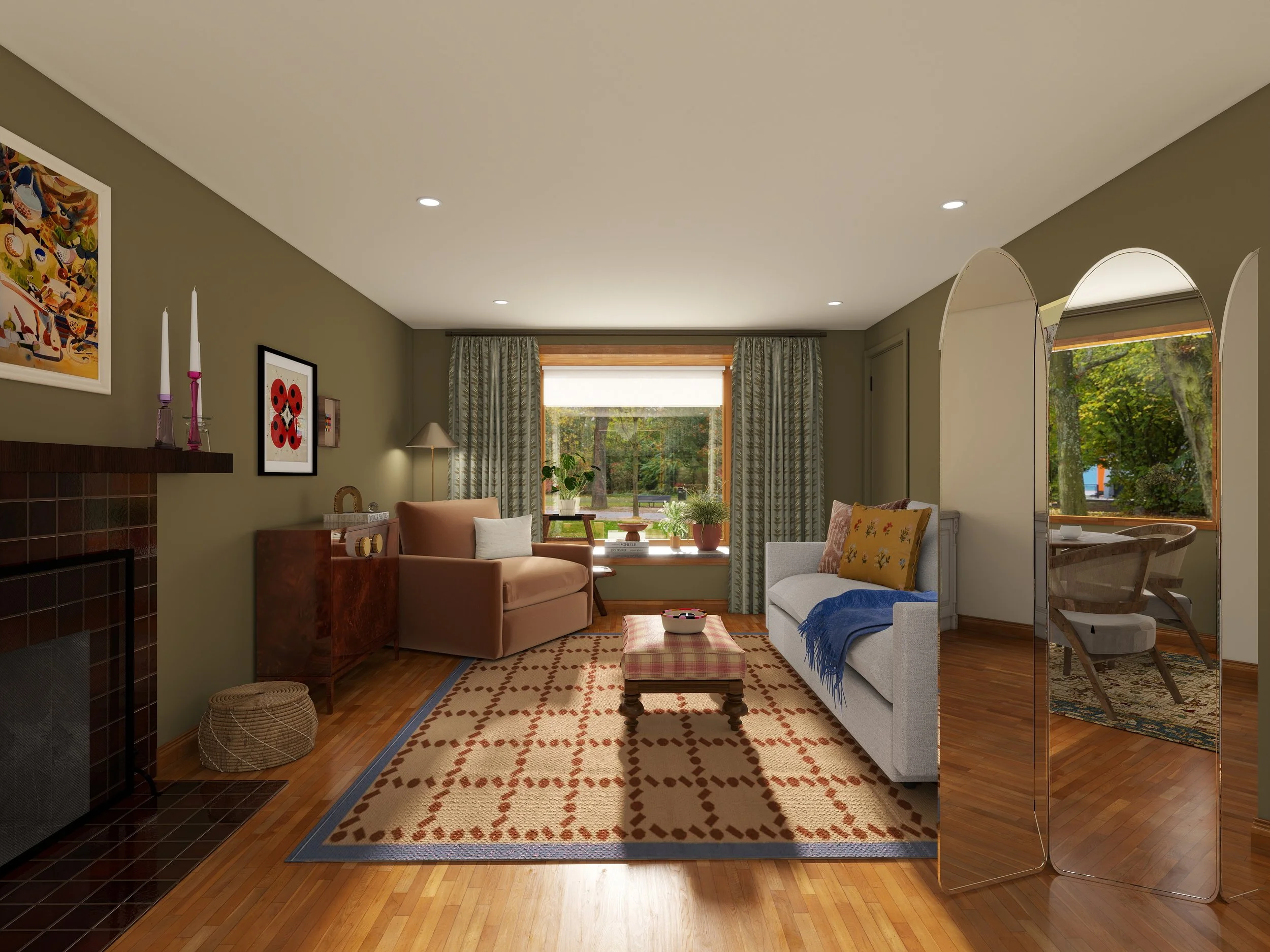 Living room rendering.