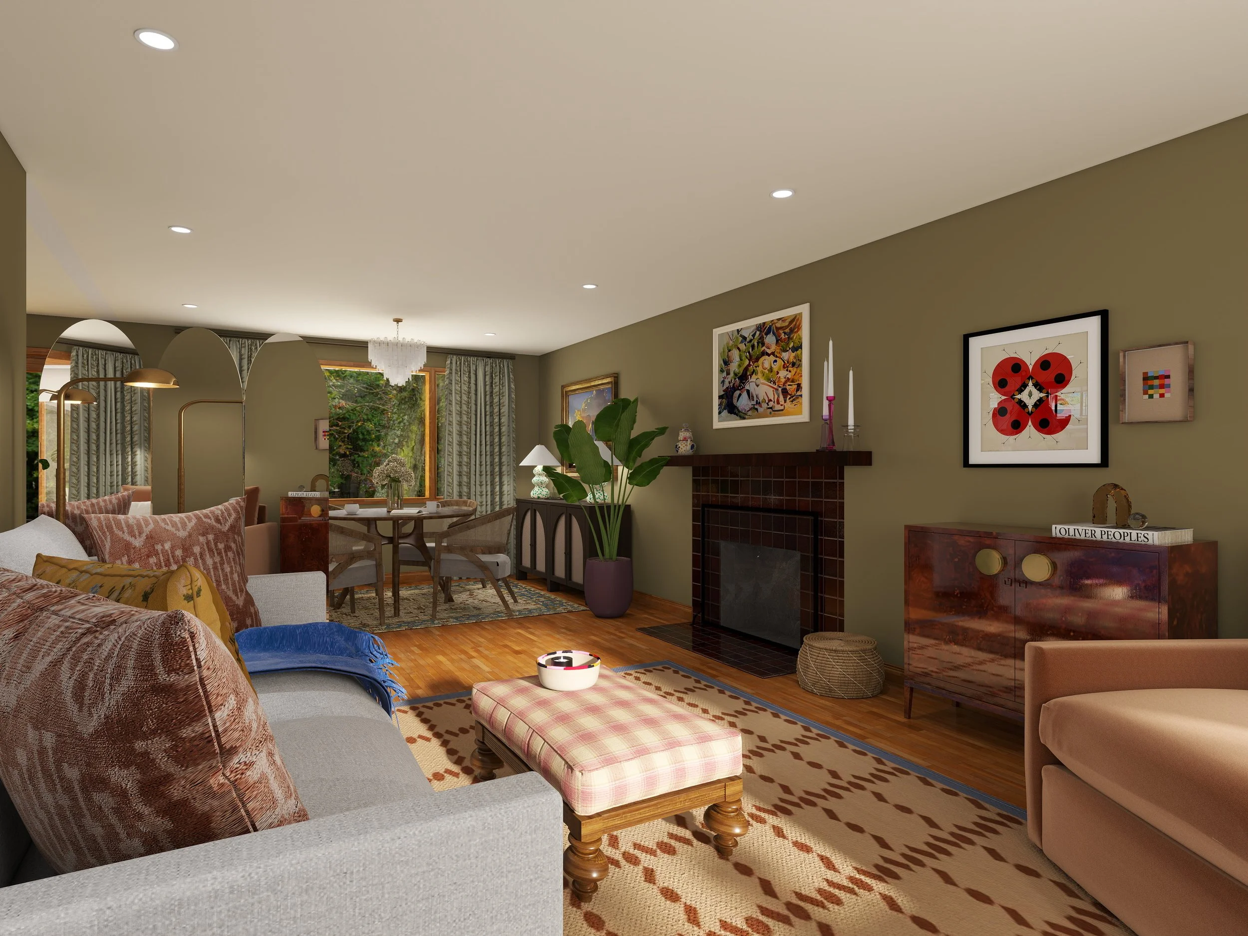Living room rendering.