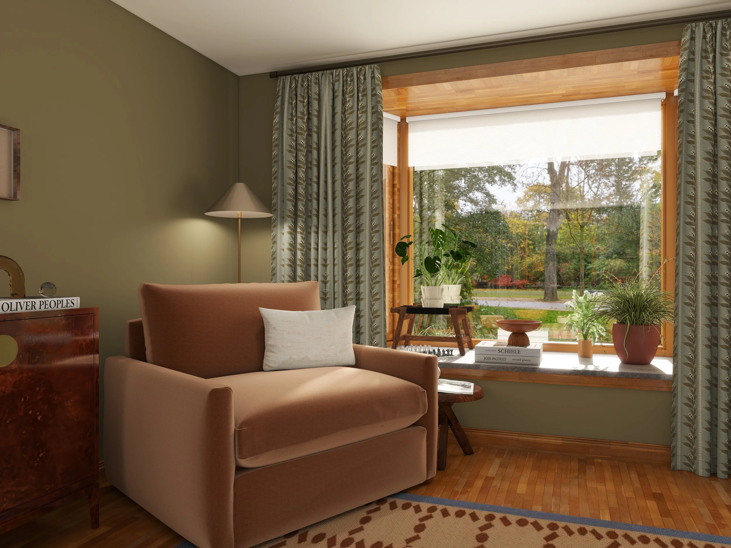 Living room rendering.