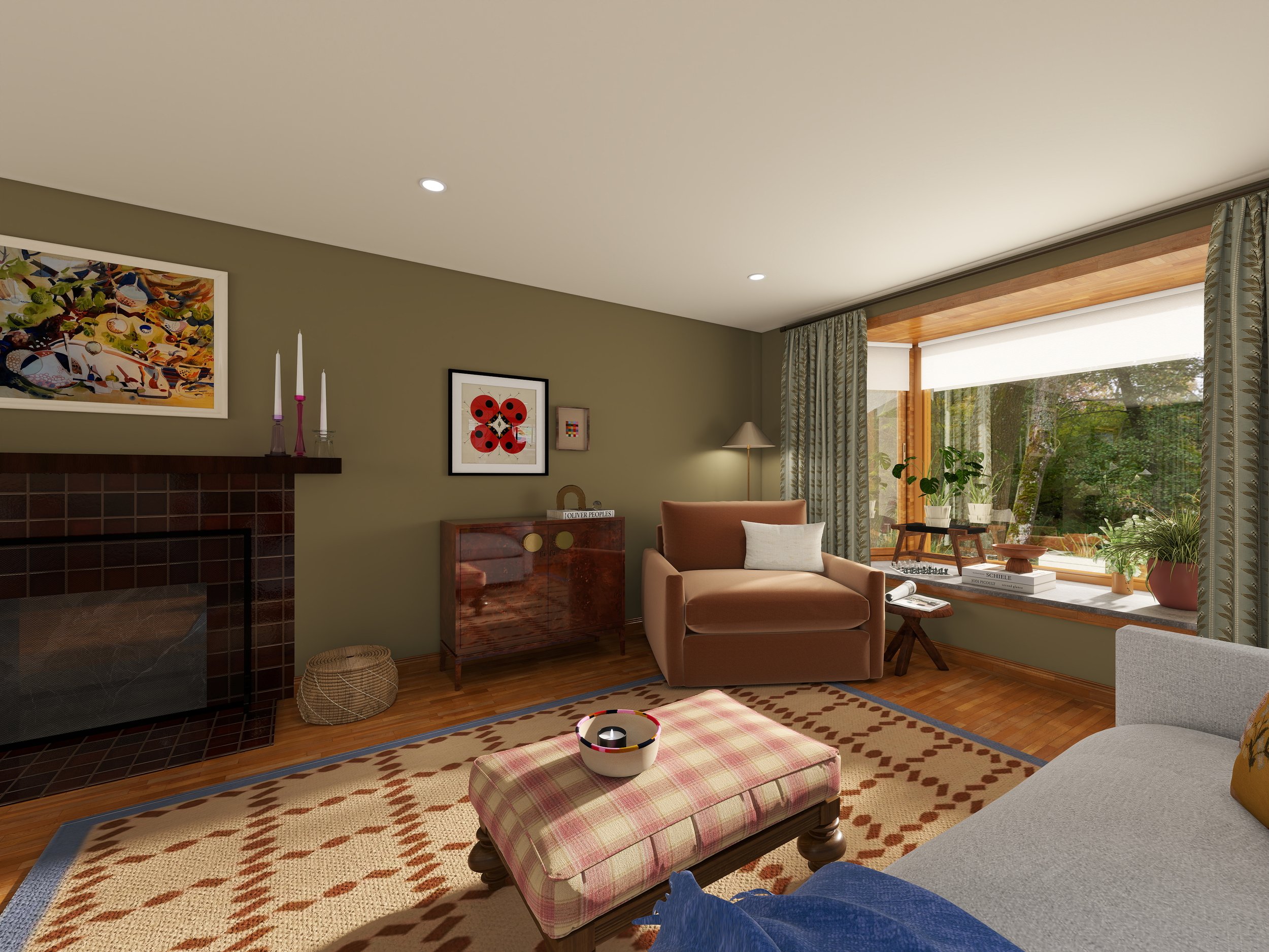 Living room rendering.