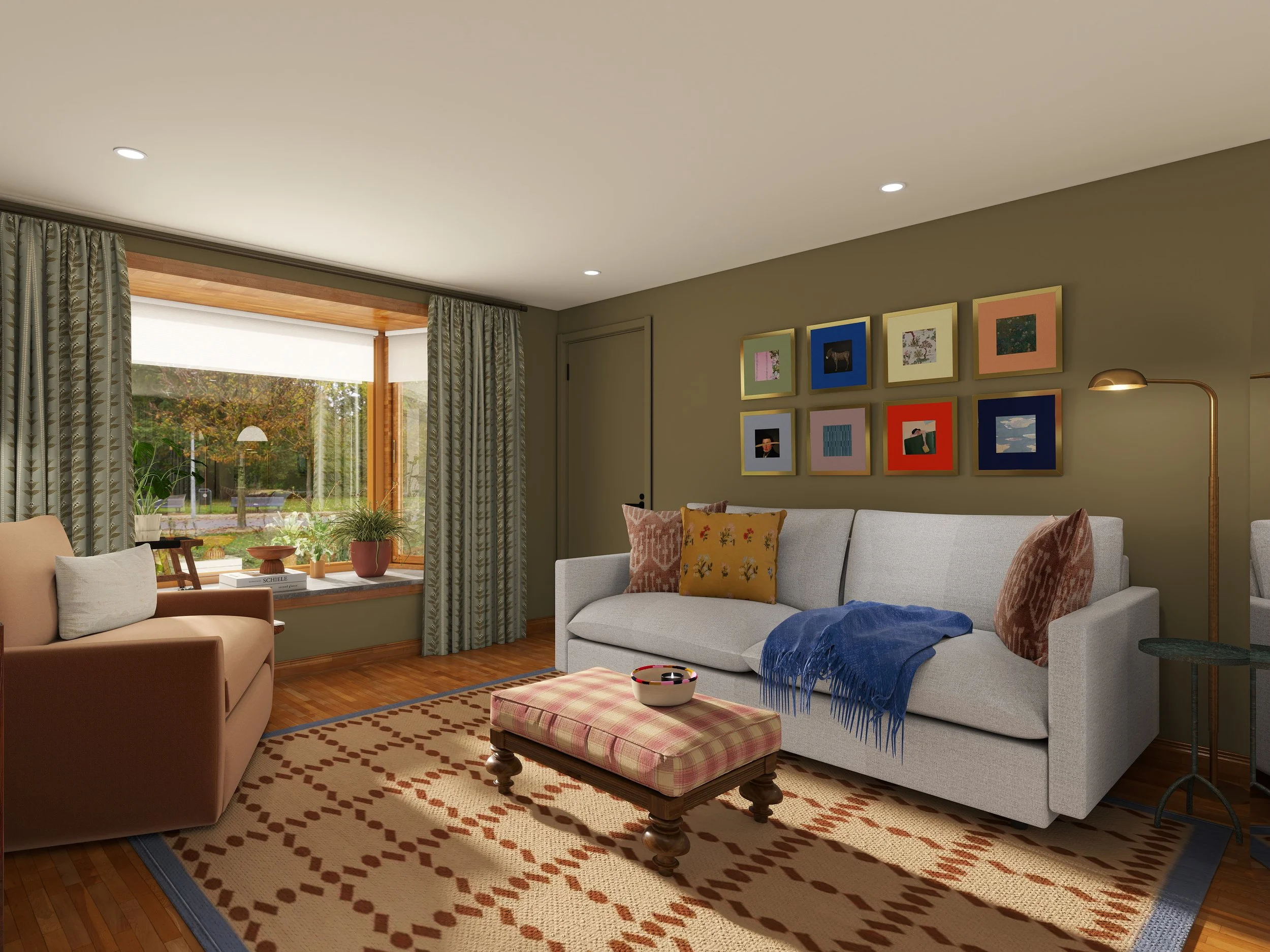 Living room rendering.