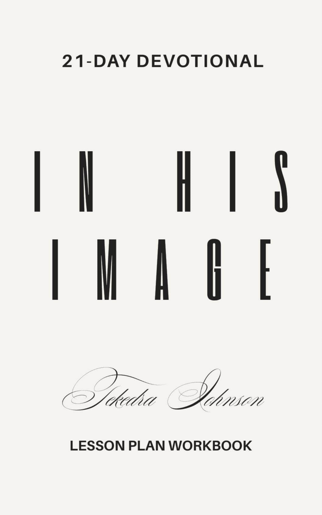 In His Image Lesson Plan Workbook
