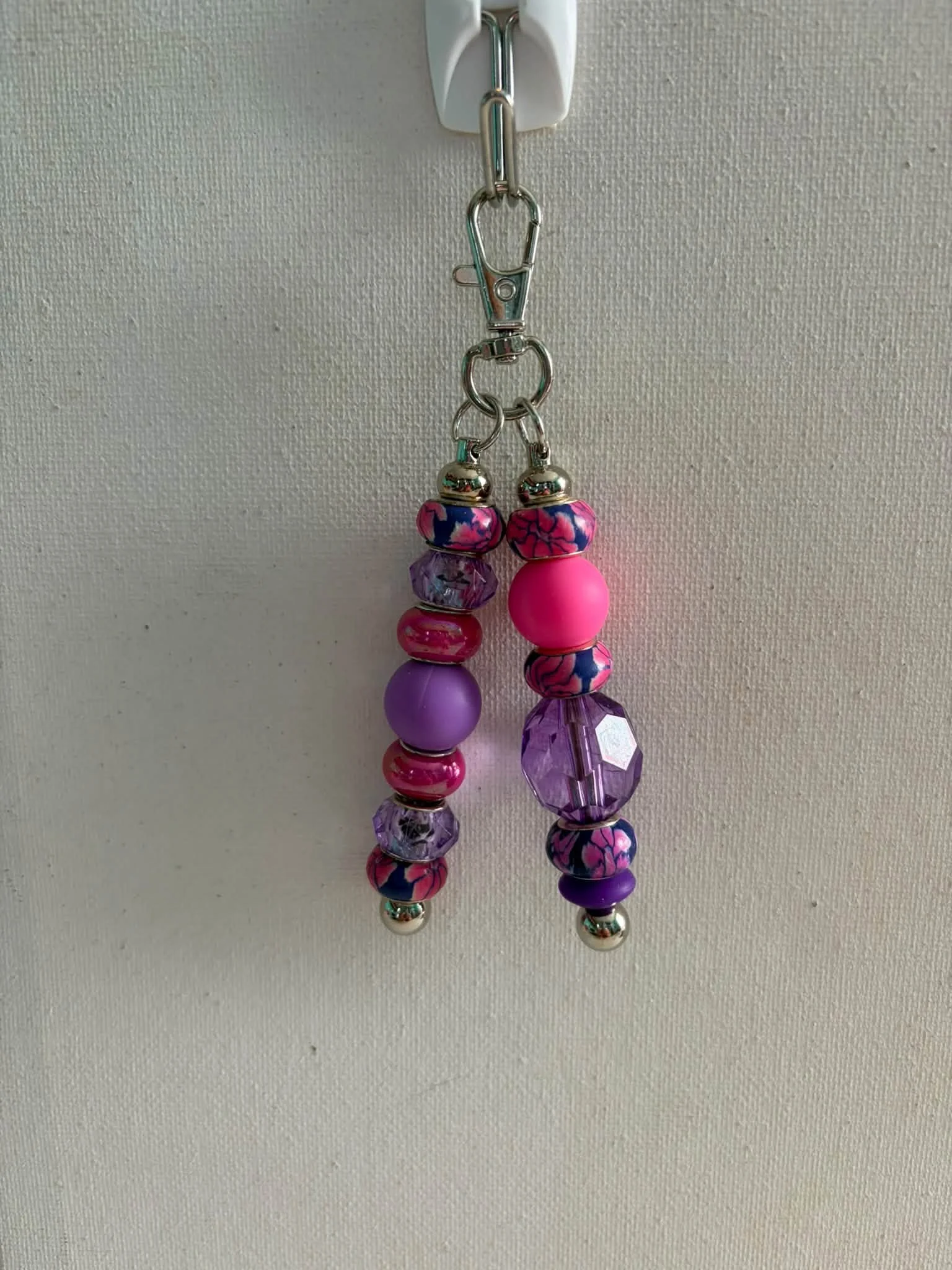 Double Purple & Pink Keychain