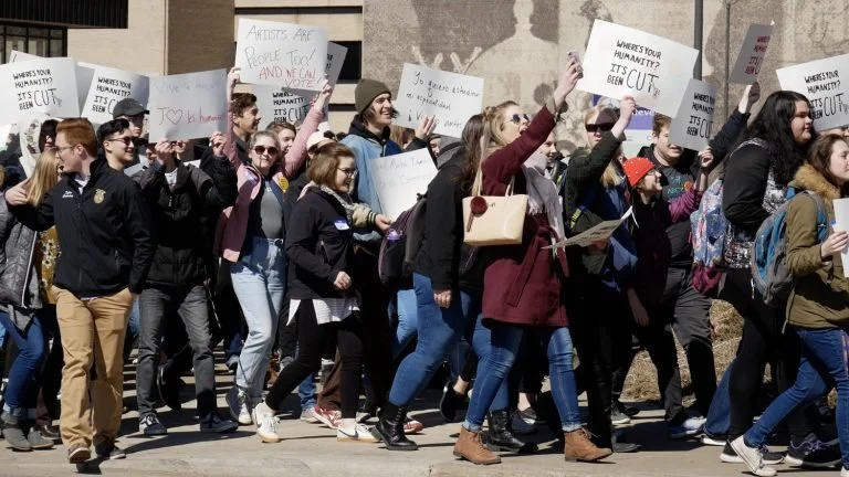 UWSP Students Protest Proposed Cuts With Demonstration, Sit-in