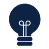 Outline of a lightbulb icon