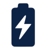 Battery icon with a lightning bolt symbol inside indicating charging