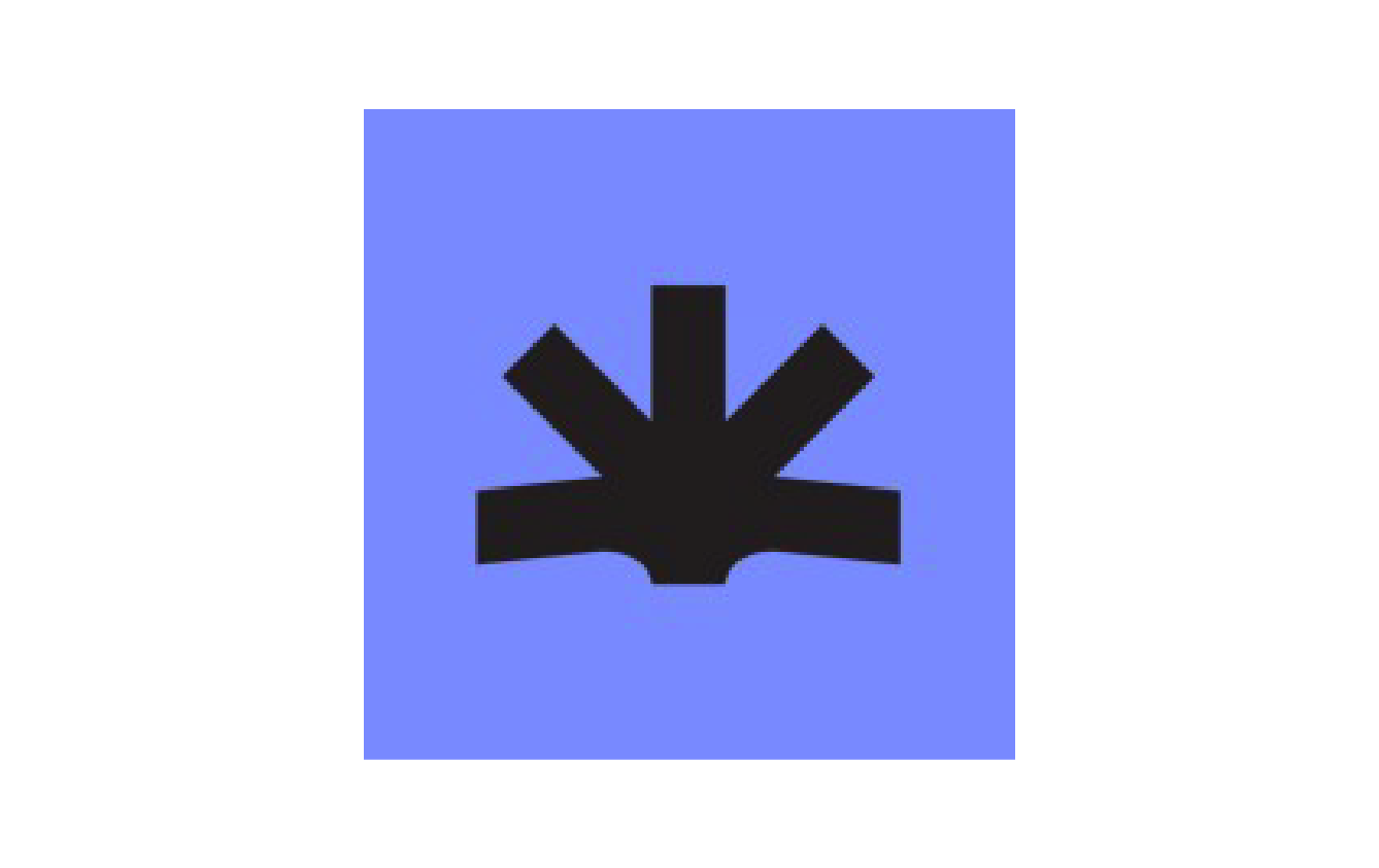 Black metastatic breast cancer awareness ribbon symbol on a blue background.