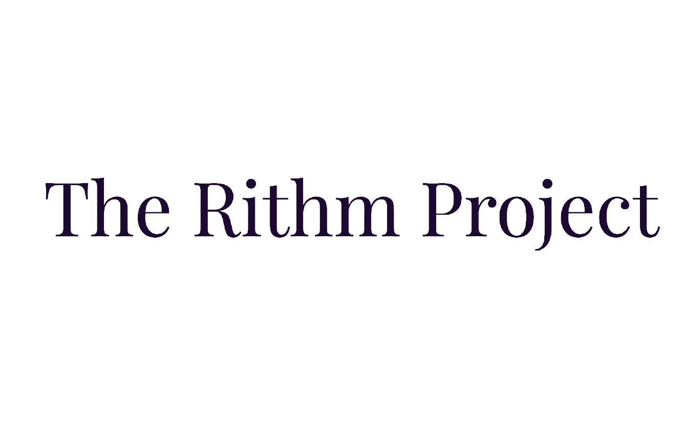 The Rithm Project logo with a musical note and the text 'The Rithm Project' in purple.