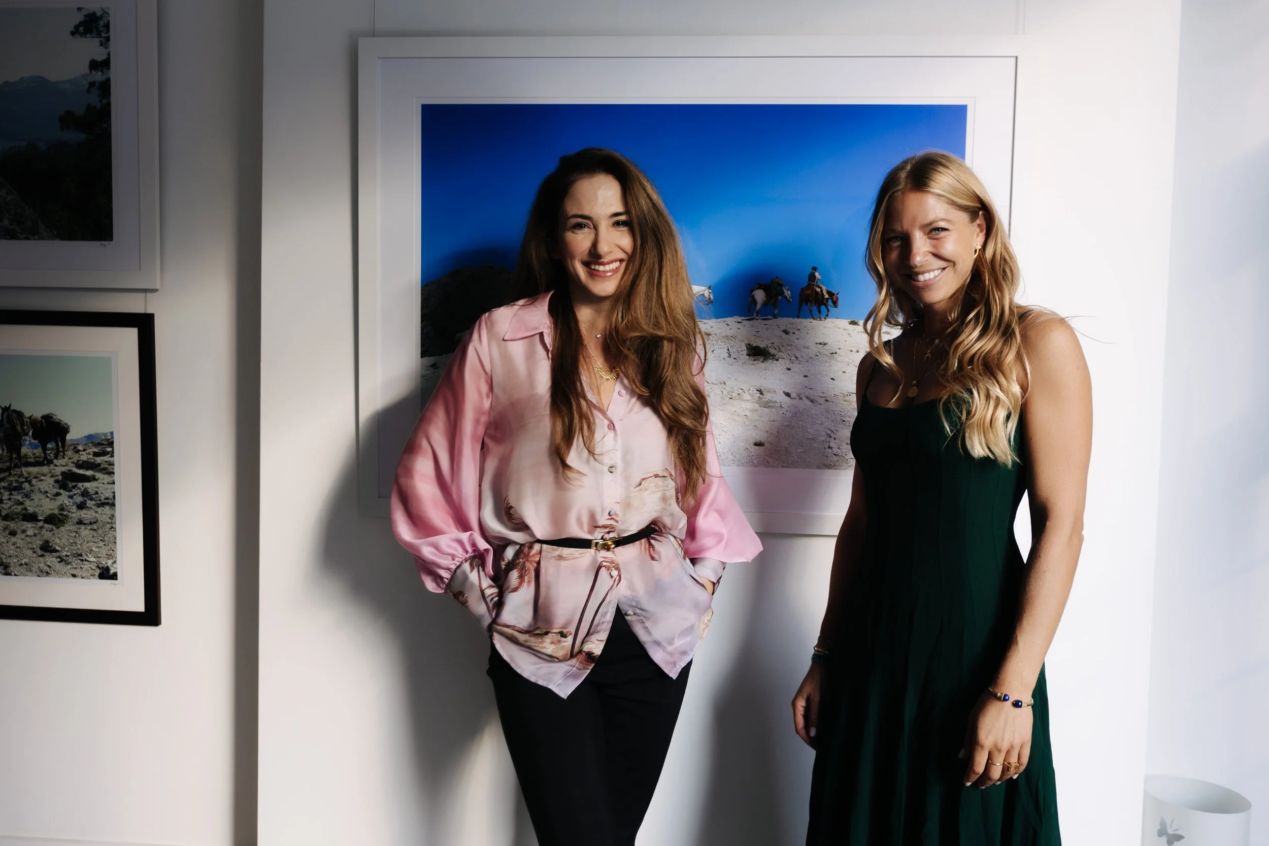 Marie Jose Gallery and Sabaya Verger at the opening of her exhibition, Opening , a month long in Sept to October 2026