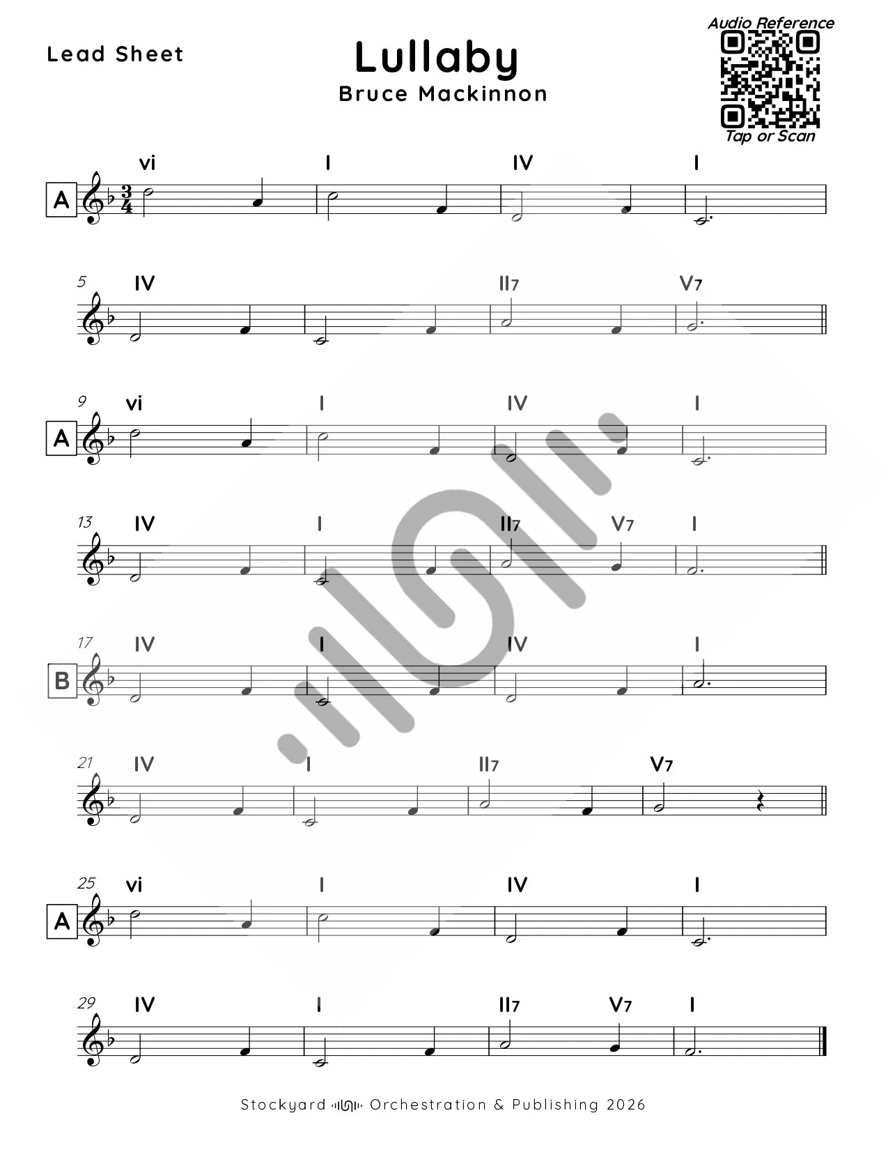 Basic Lead Sheet (Melody and Form)