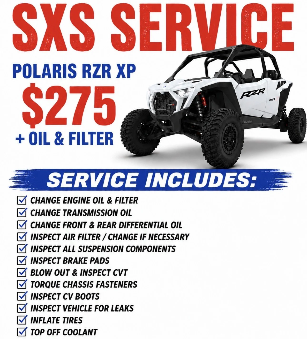 Polaris RZR service
