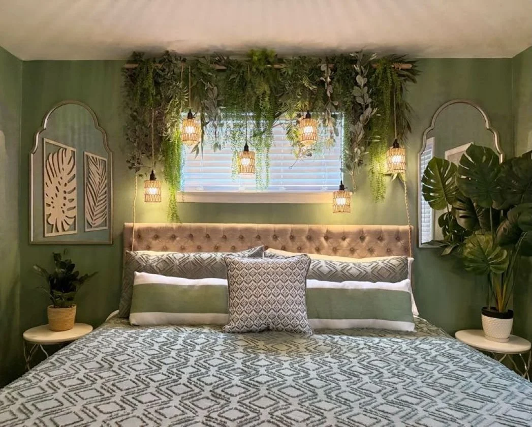 Green bedroom at Koi House of Kettering
