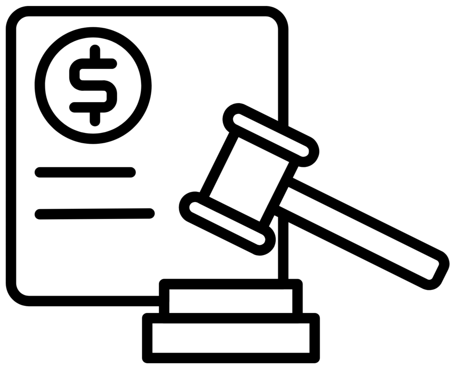 Court gavel and paper County House Buyers
