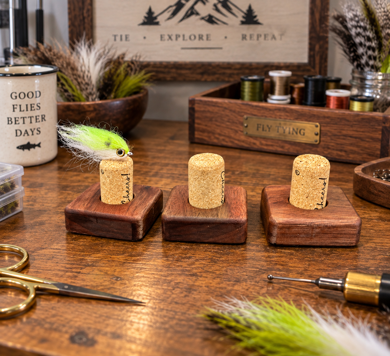Fly Tying Fly Display Stand