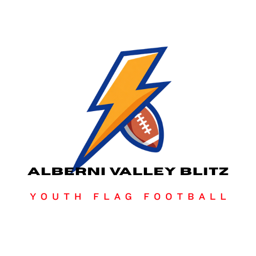 Alberni Valley Blitz youth flag football logo