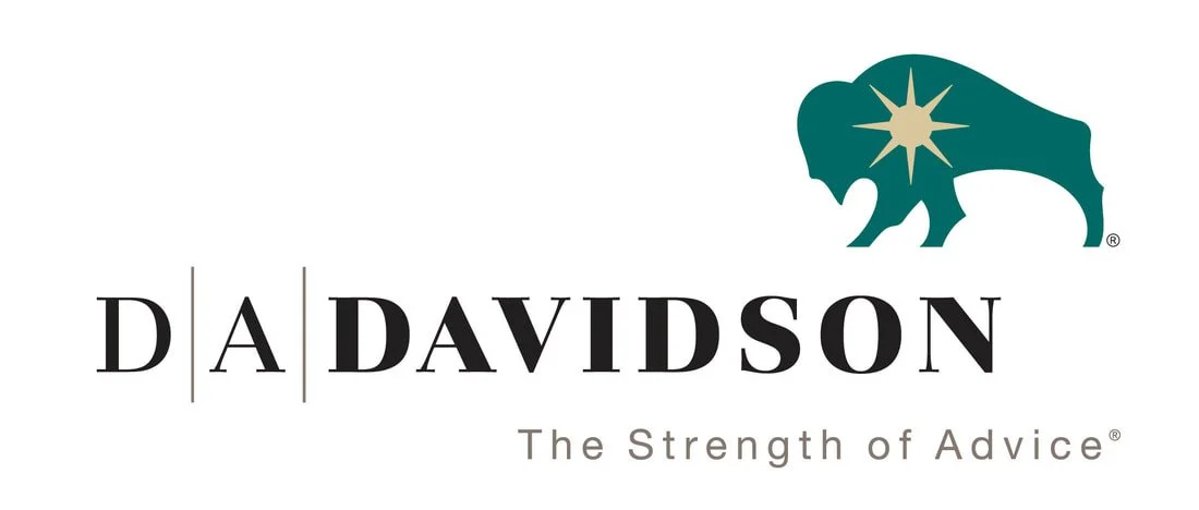 Logo of D A Davidson featuring a stylized bear with a star on its side and the slogan "The Strength of Advice".