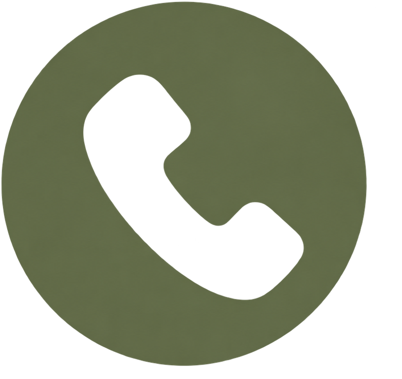 Et ikon som viser en telefonrør i midten av en grønn sirkel.